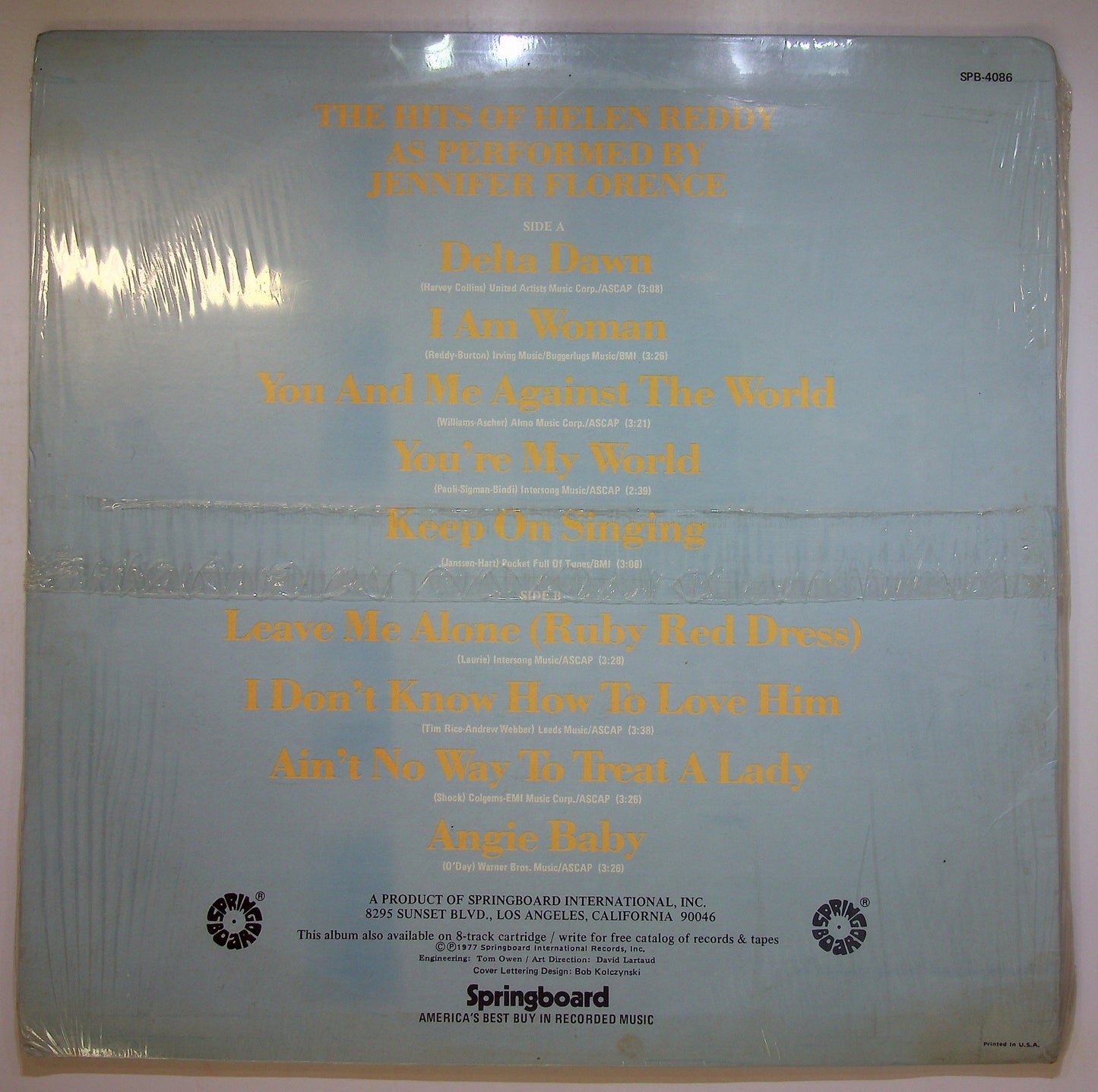 EBOND Jennifer Florence - The Hits Of Helen Reddy Vinile V088084