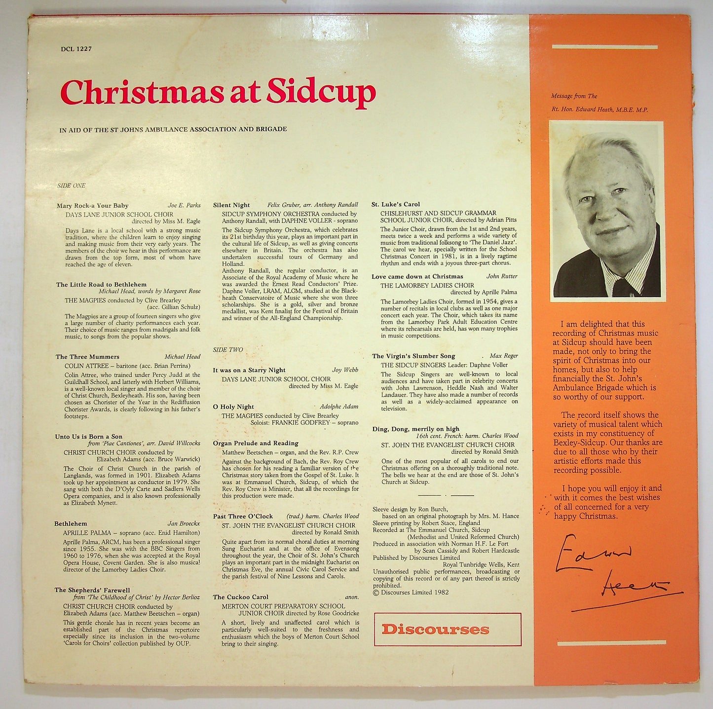 EBOND Edward Heath Christmas At Sidcup Vinile V088123