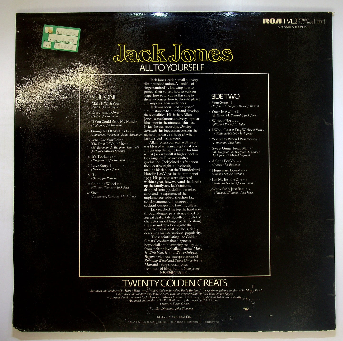 EBOND Jack Jones - All To Yourself Vinile V088125