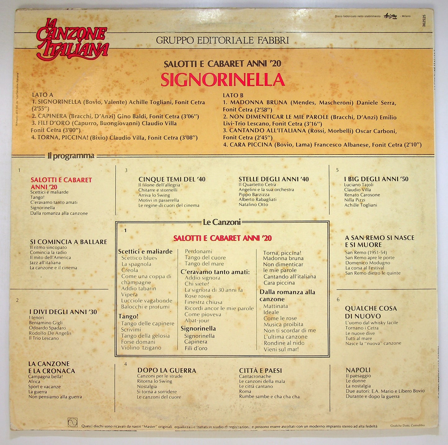 EBOND Various - Salotti E Cabaret Anni '20: 'Signorinella' Vinile V088137