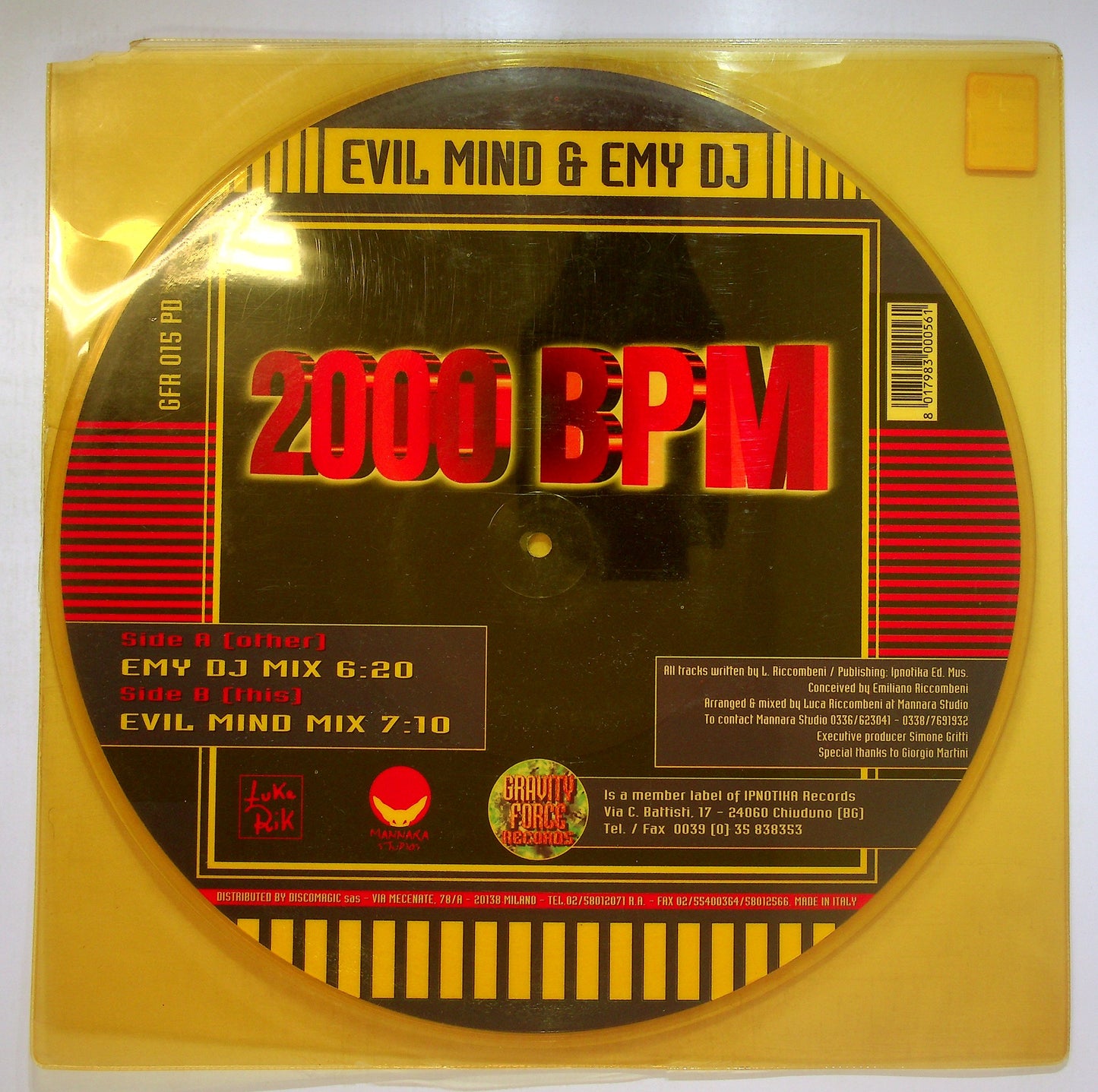 EBOND Evil Mind & Emy DJ - 2000 Bpm Vinile V089018