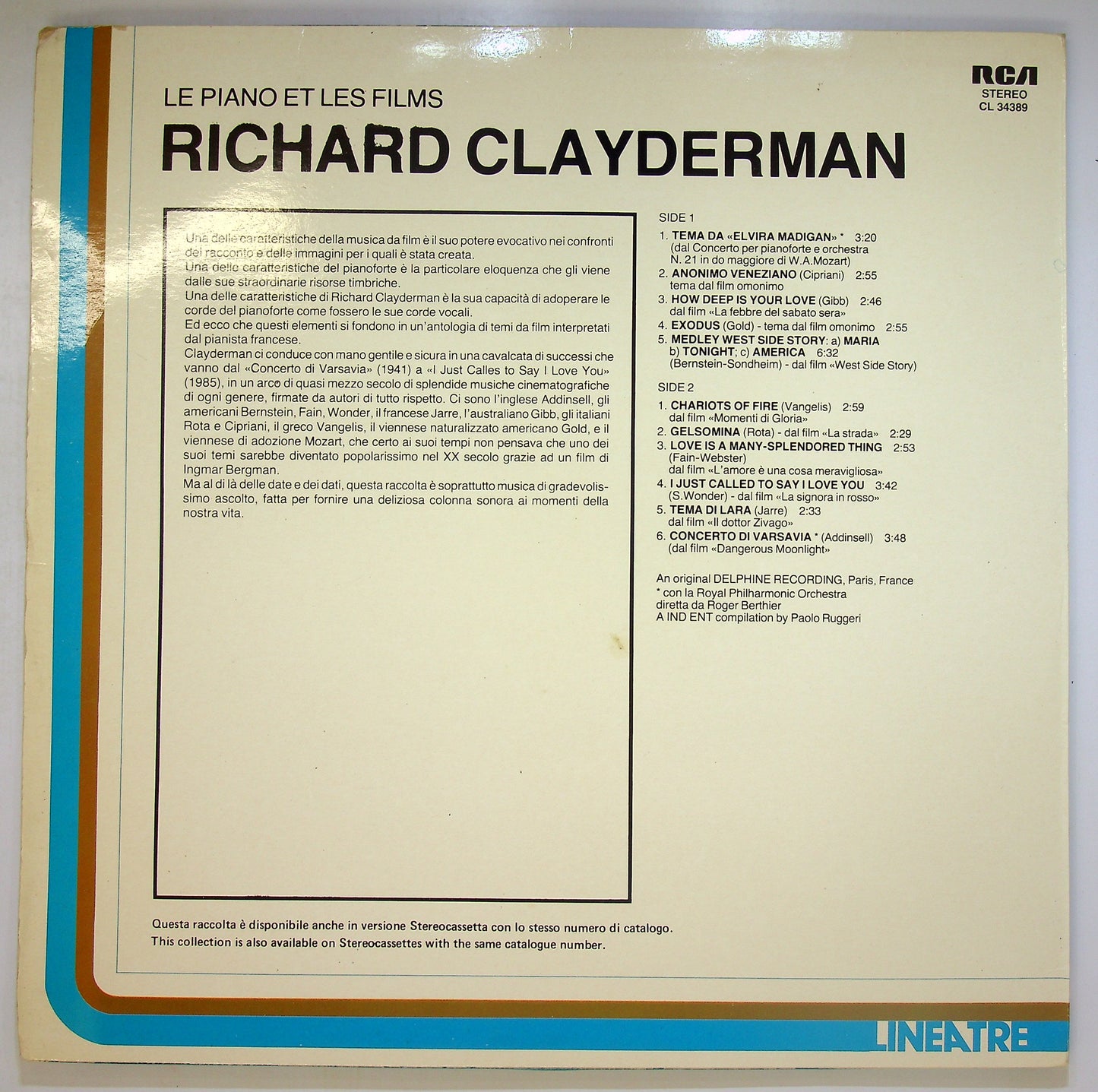 EBOND Richard Clayderman - Le Piano Et Les Films Vinile V089042