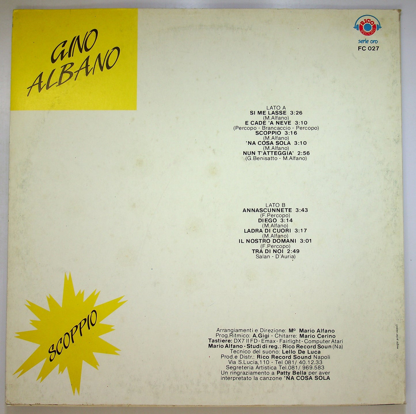EBOND Gino Albano - Scoppio Vinile V089047