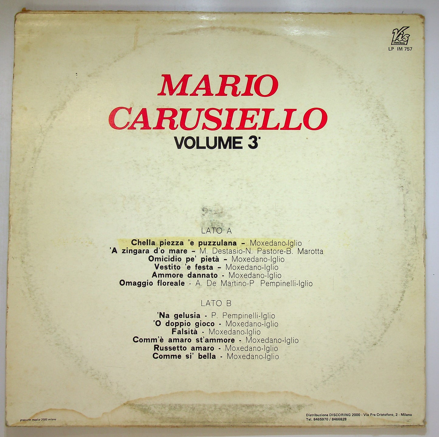 EBOND Mario Carusiello - Volume 3 Vinile V089048