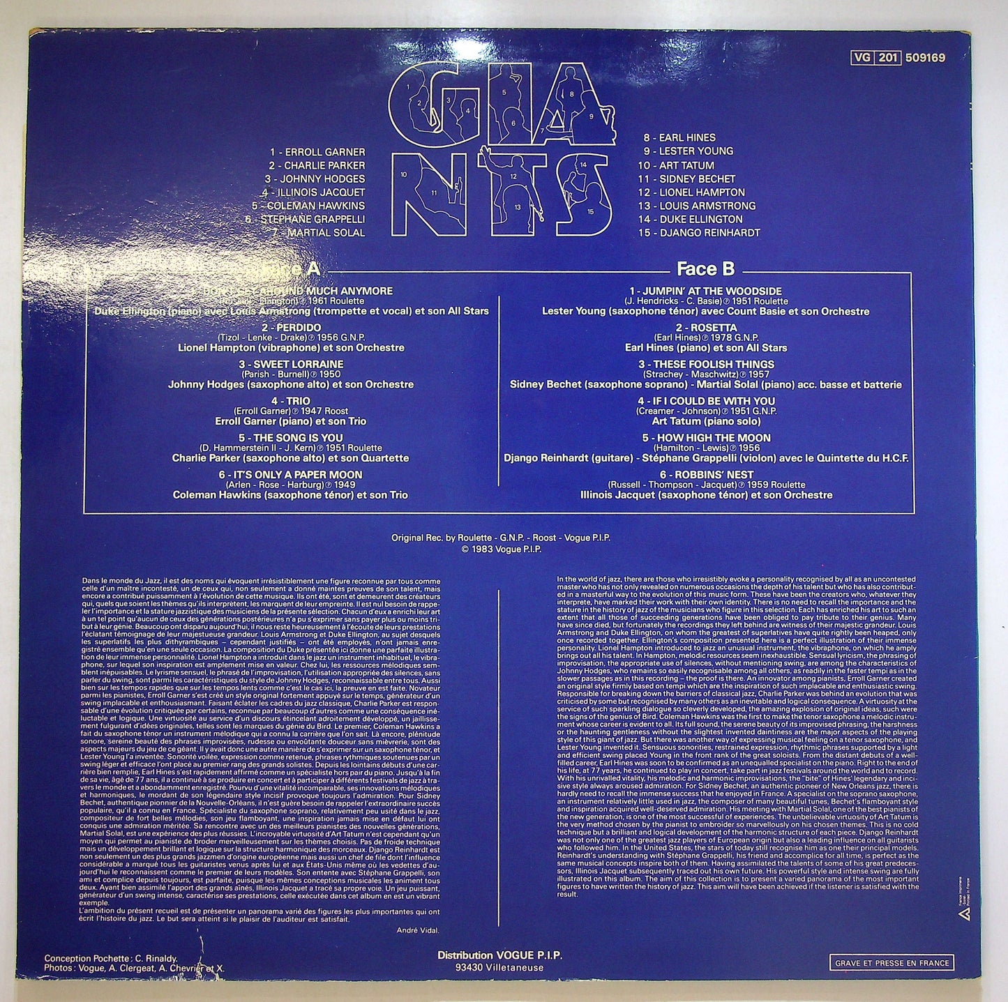 EBOND Various - Super Jazz Giants (Grands Solistes) Vinile V089056