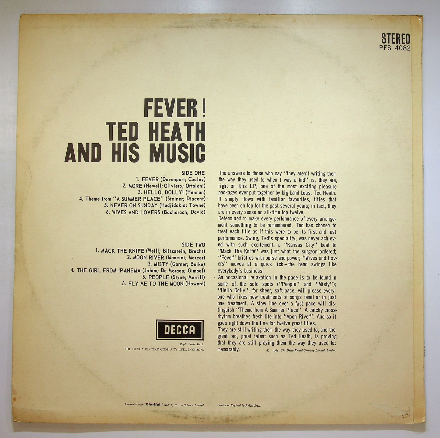 EBOND Ted Heath & His Music - Fever! Vinile V089065