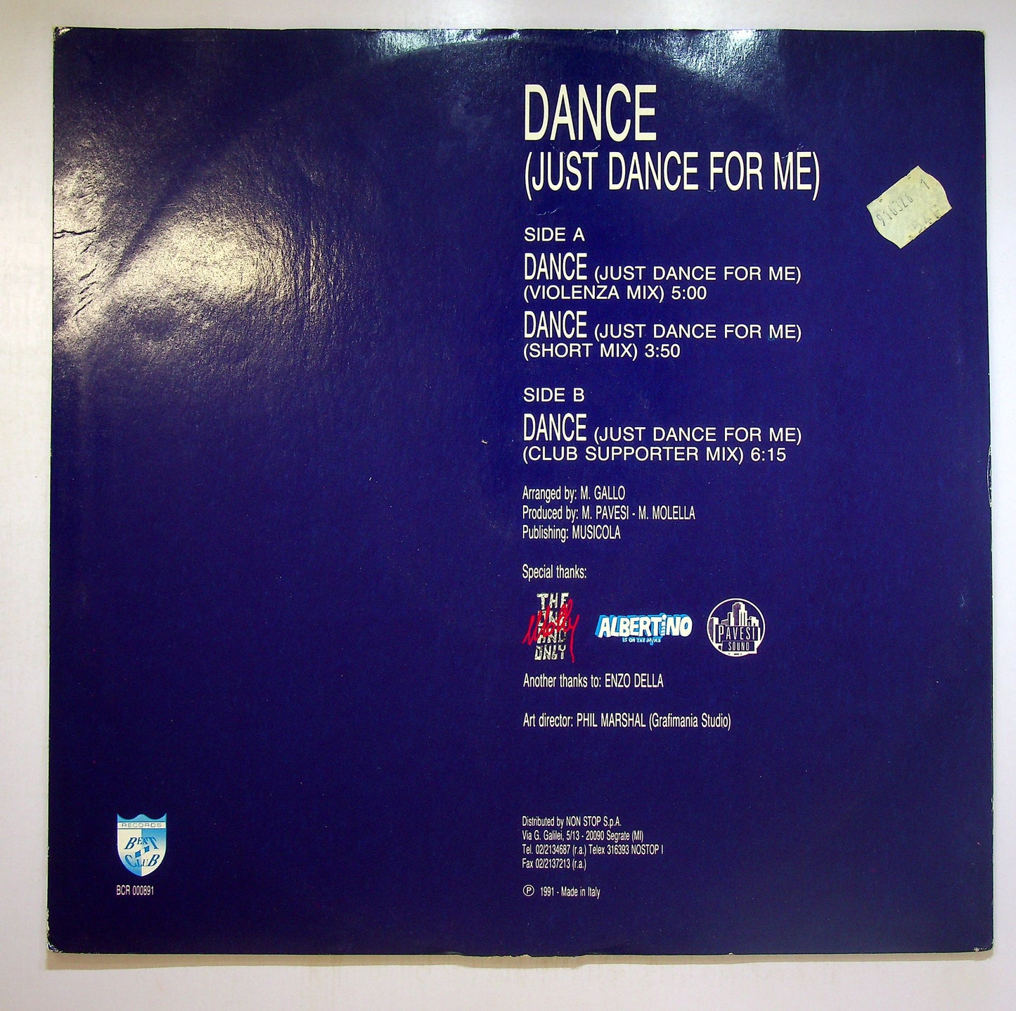 EBOND Bit Max - Dance (Just Dance For Me) Vinile V089086