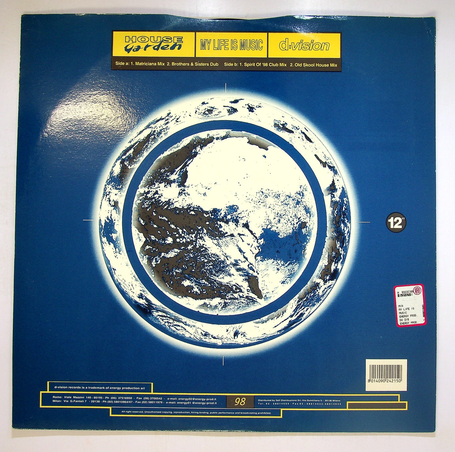 EBOND House Garden - My Life Is Music Vinile V089111