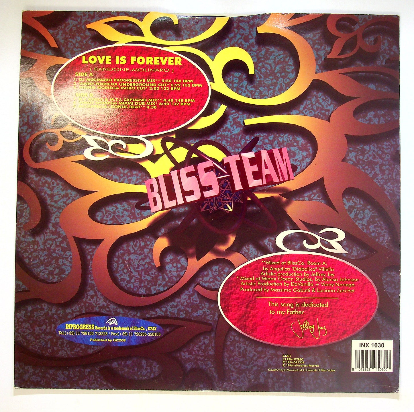 EBOND Bliss Team - Love Is Forever Vinile V089134
