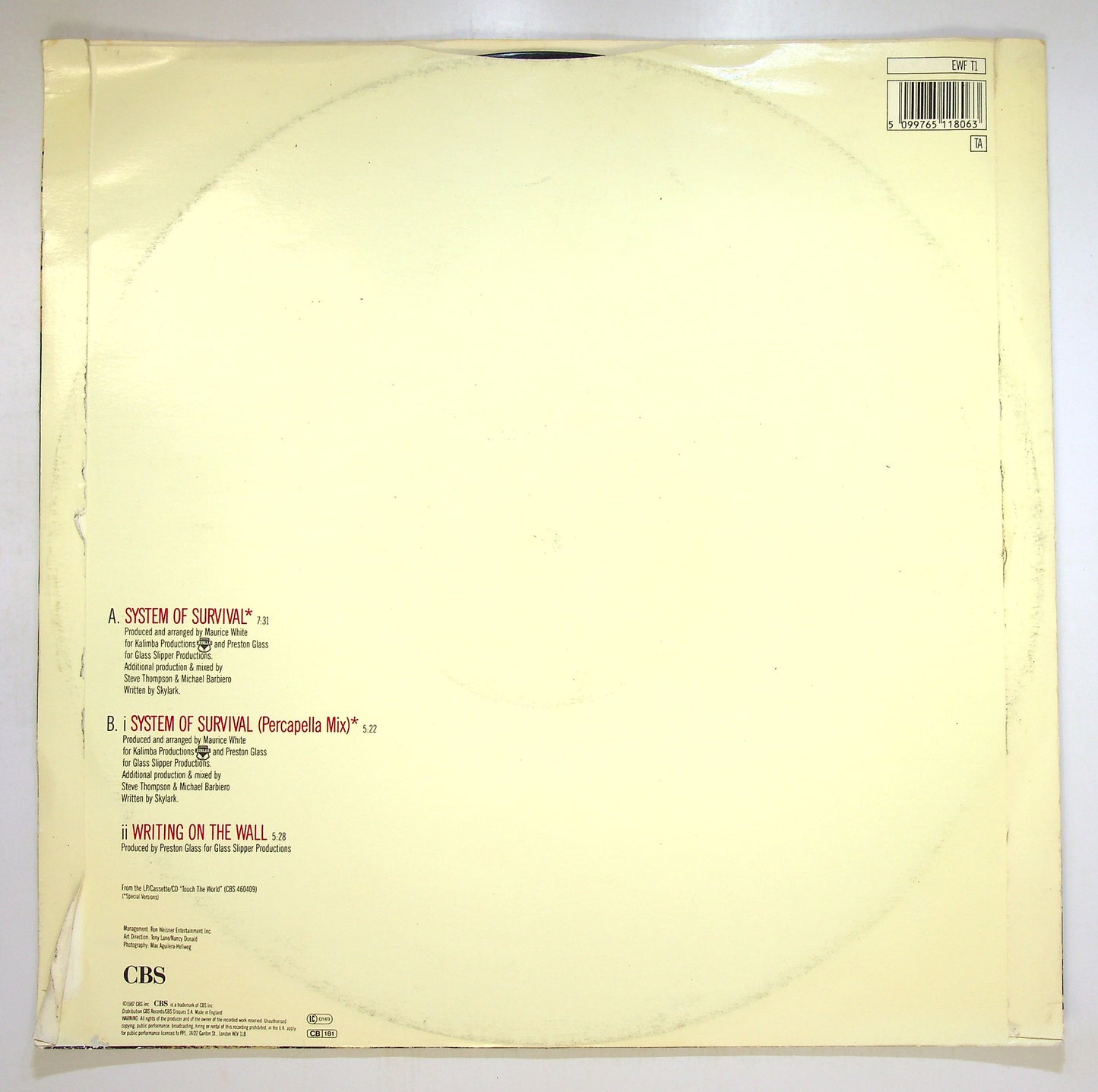 EBOND Earth, Wind & Fire - System Of Survival Vinile V090001