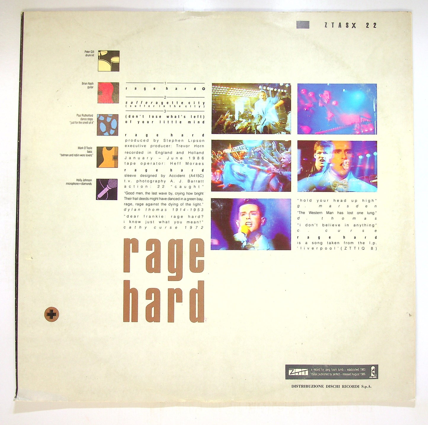 EBOND Frankie Goes To Hollywood - Rage Hard Vinile V090002