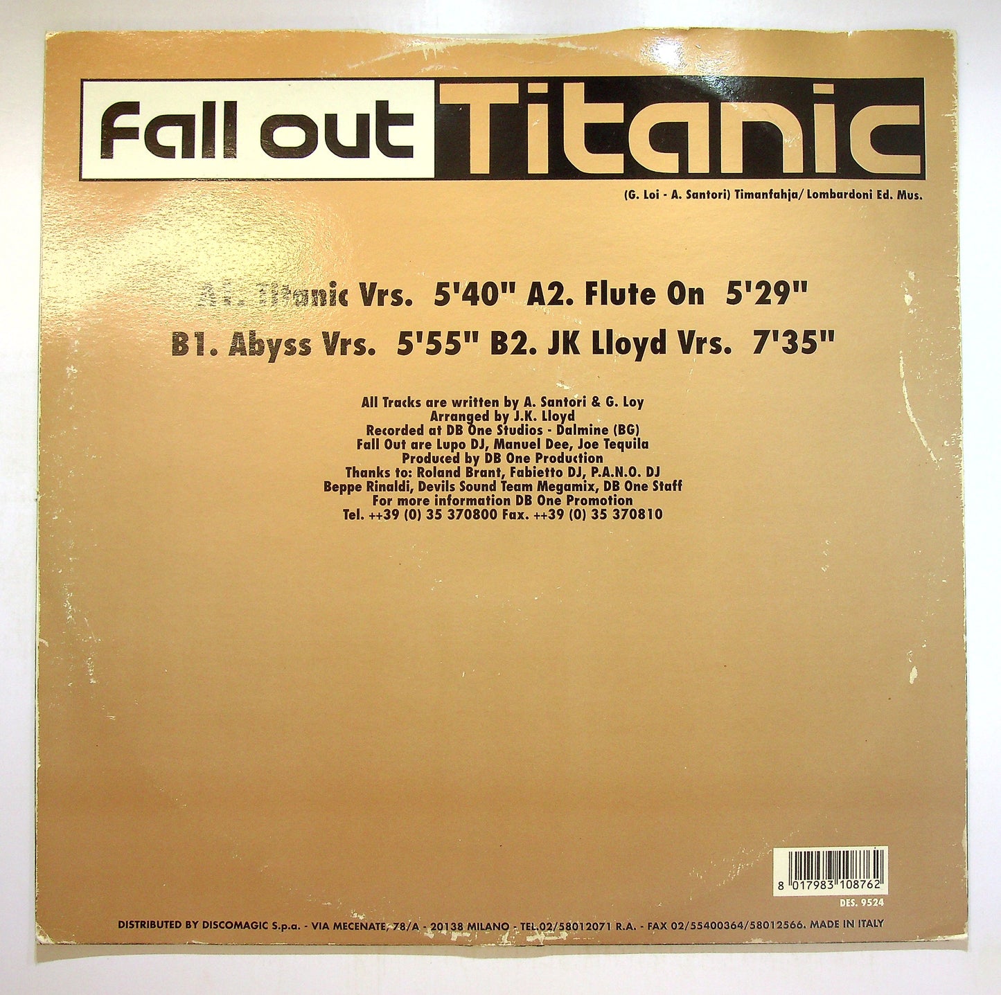 EBOND Fall Out - Titanic Vinile V090035