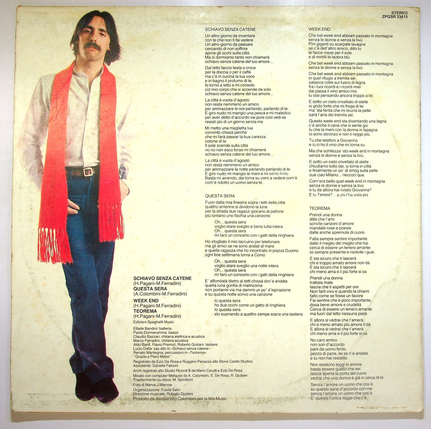 EBOND Marco Ferradini - Schiavo Senza Catene Vinile V090042