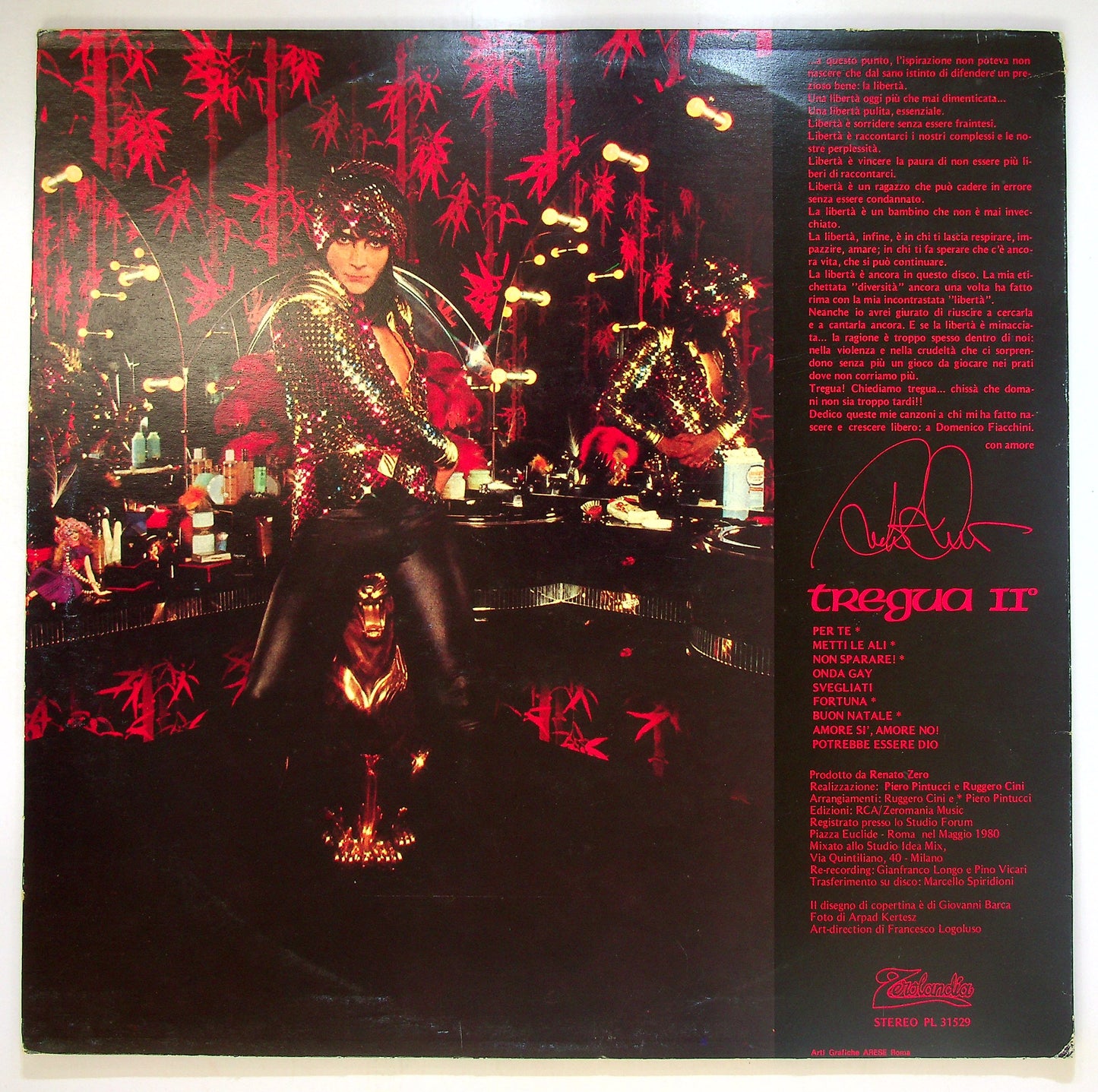 EBOND Renato Zero - Tregua II° Vinile V090072