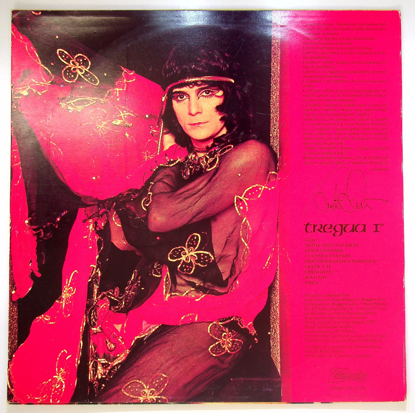 EBOND Renato Zero - Tregua I° Vinile V090075