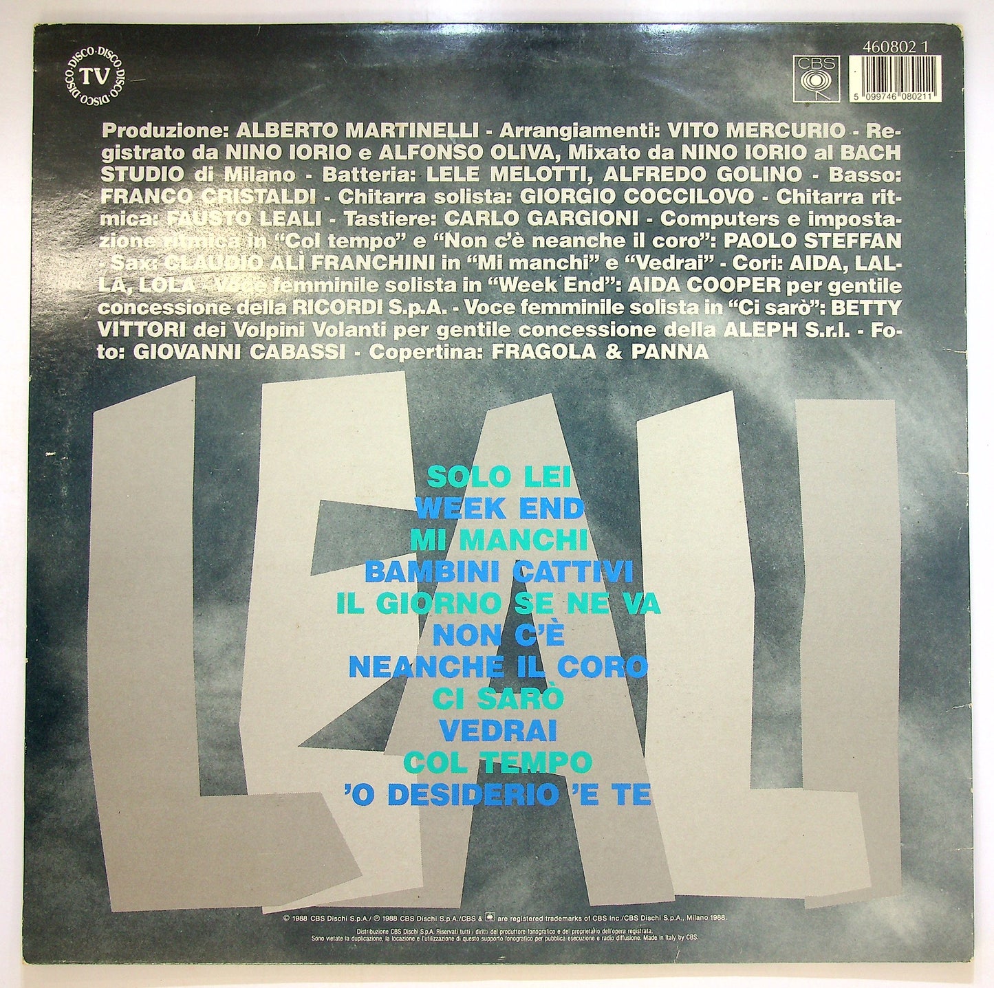 EBOND Fausto Leali - Non C'e Neanche Il Coro Vinile V090081