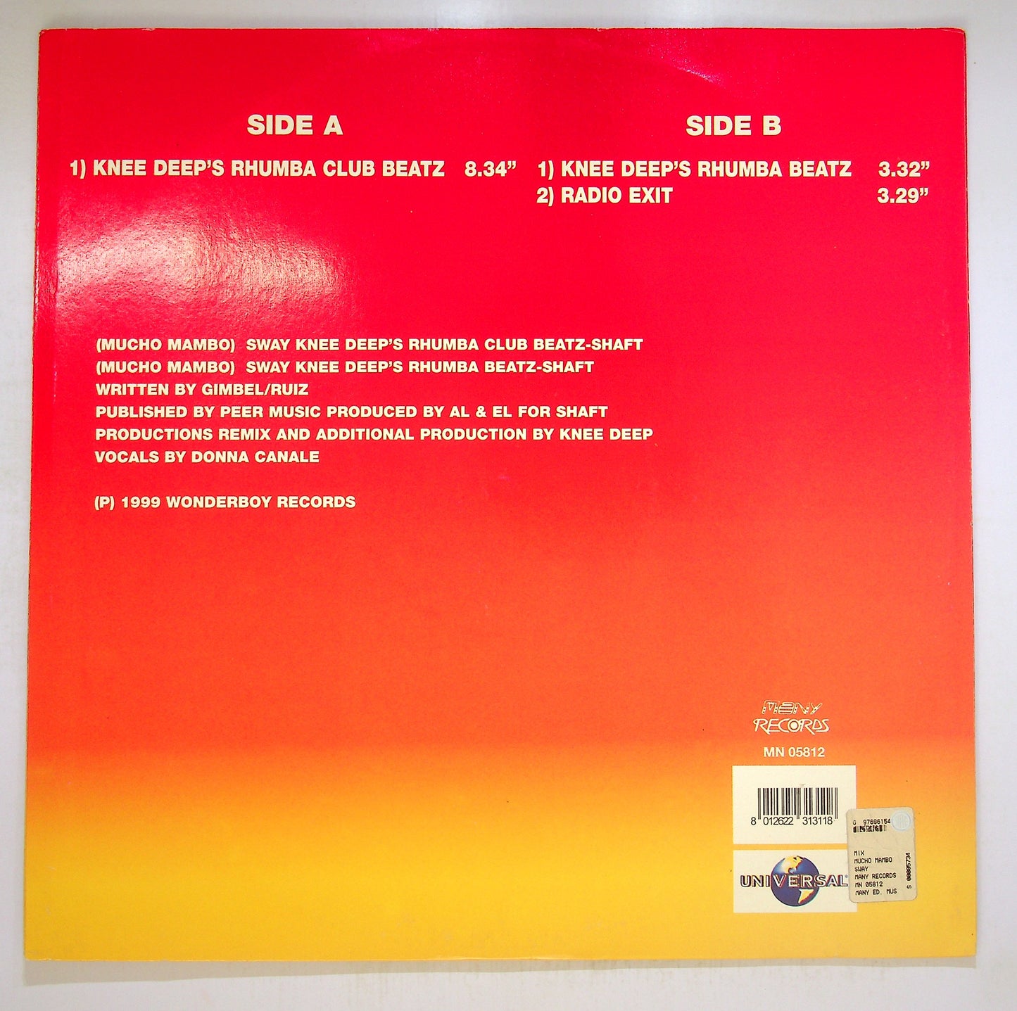 EBOND Shaft - (Mucho Mambo) Sway Remixes Vinile V091088