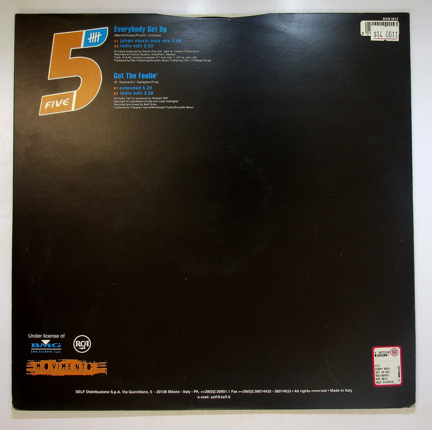 EBOND Five - Everybody Get Up / Got The Feelin' Vinile V091091