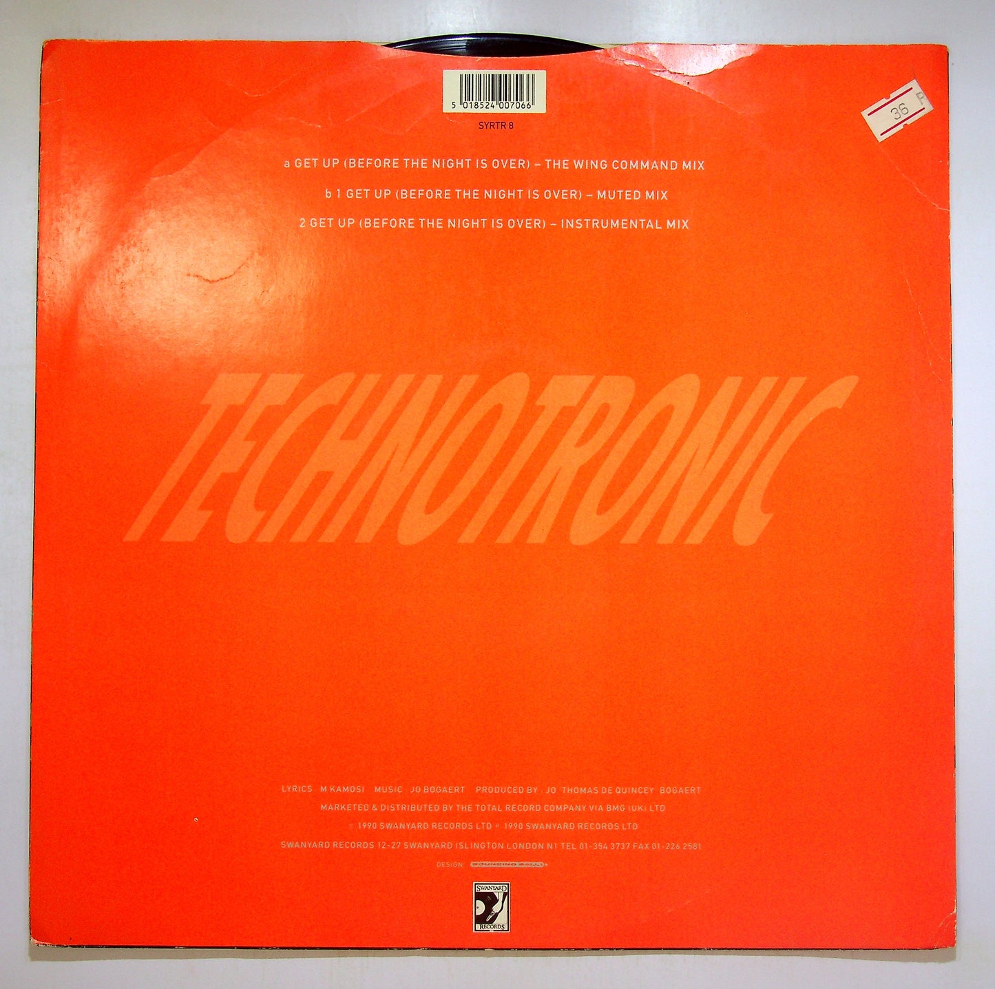 EBOND Technotronic Ft Ya Kid K - Get Up (Remix) Vinile V091108