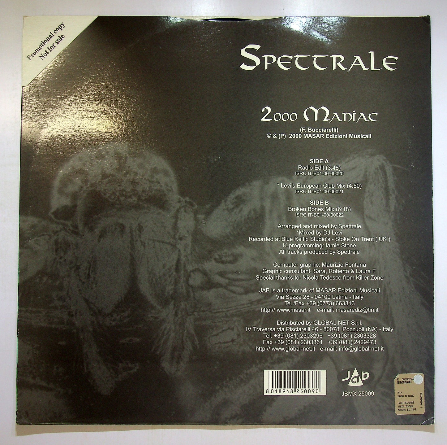 EBOND Spettrale - 2000 Maniac Vinile V091112