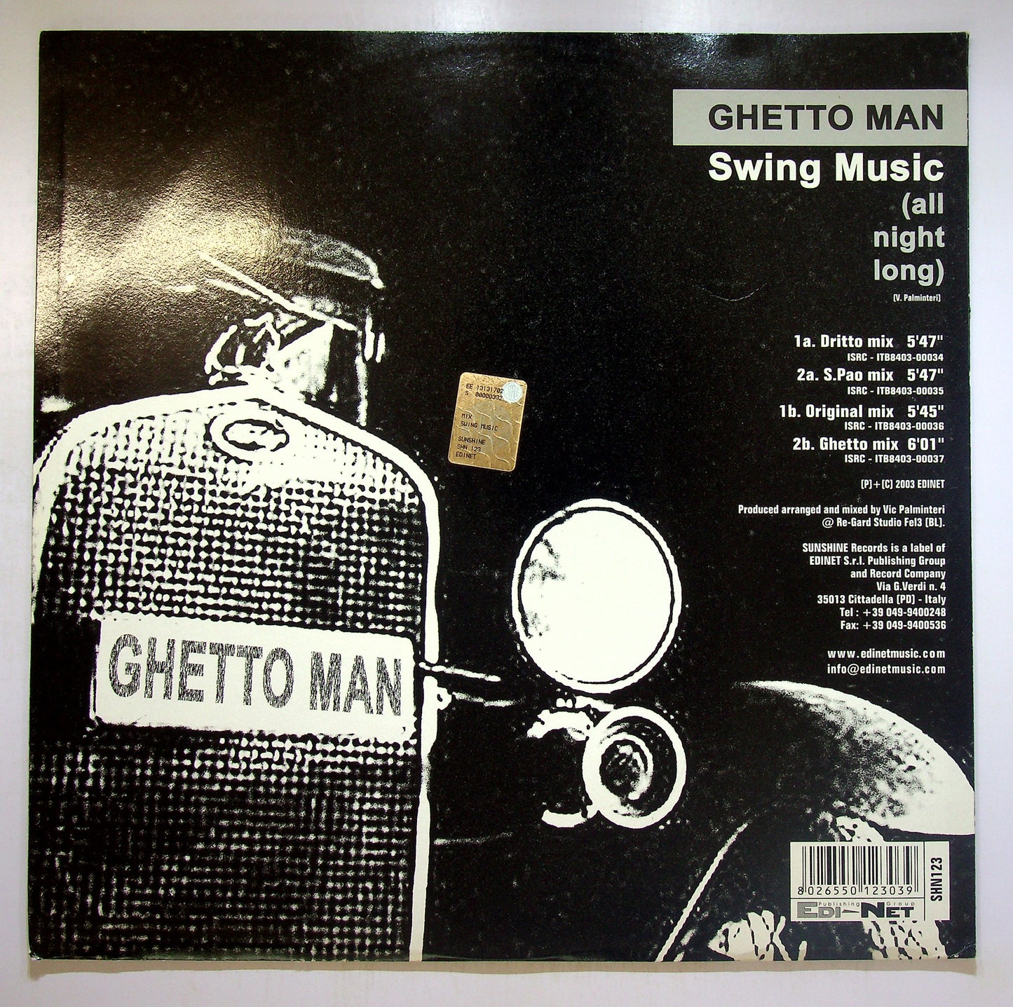 EBOND Ghetto Man - Swing Music (All Night Long) Vinile V091114