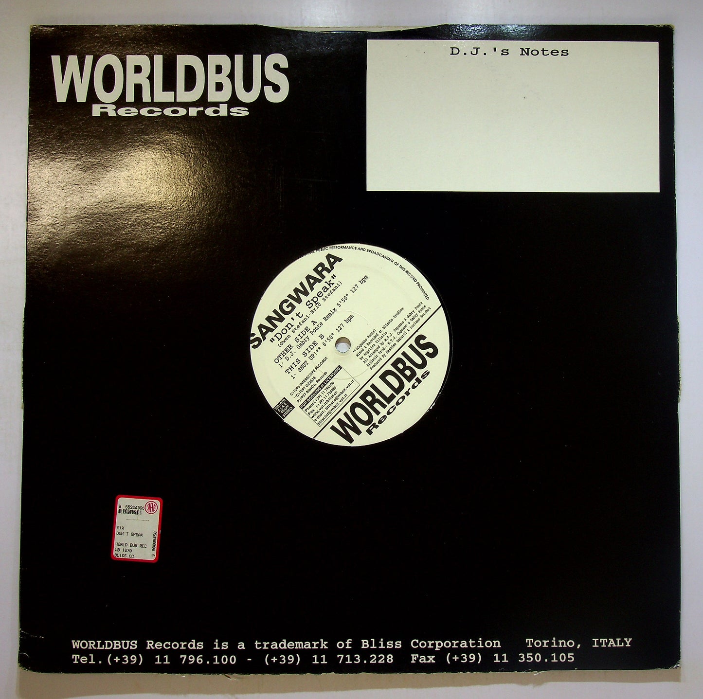 EBOND Sangwara - Don't Speak Vinile V091131