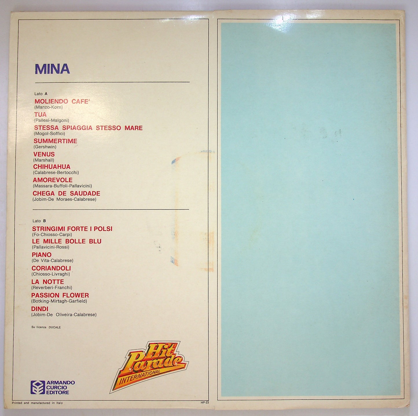 EBOND Mina - Mina Vinile V092009
