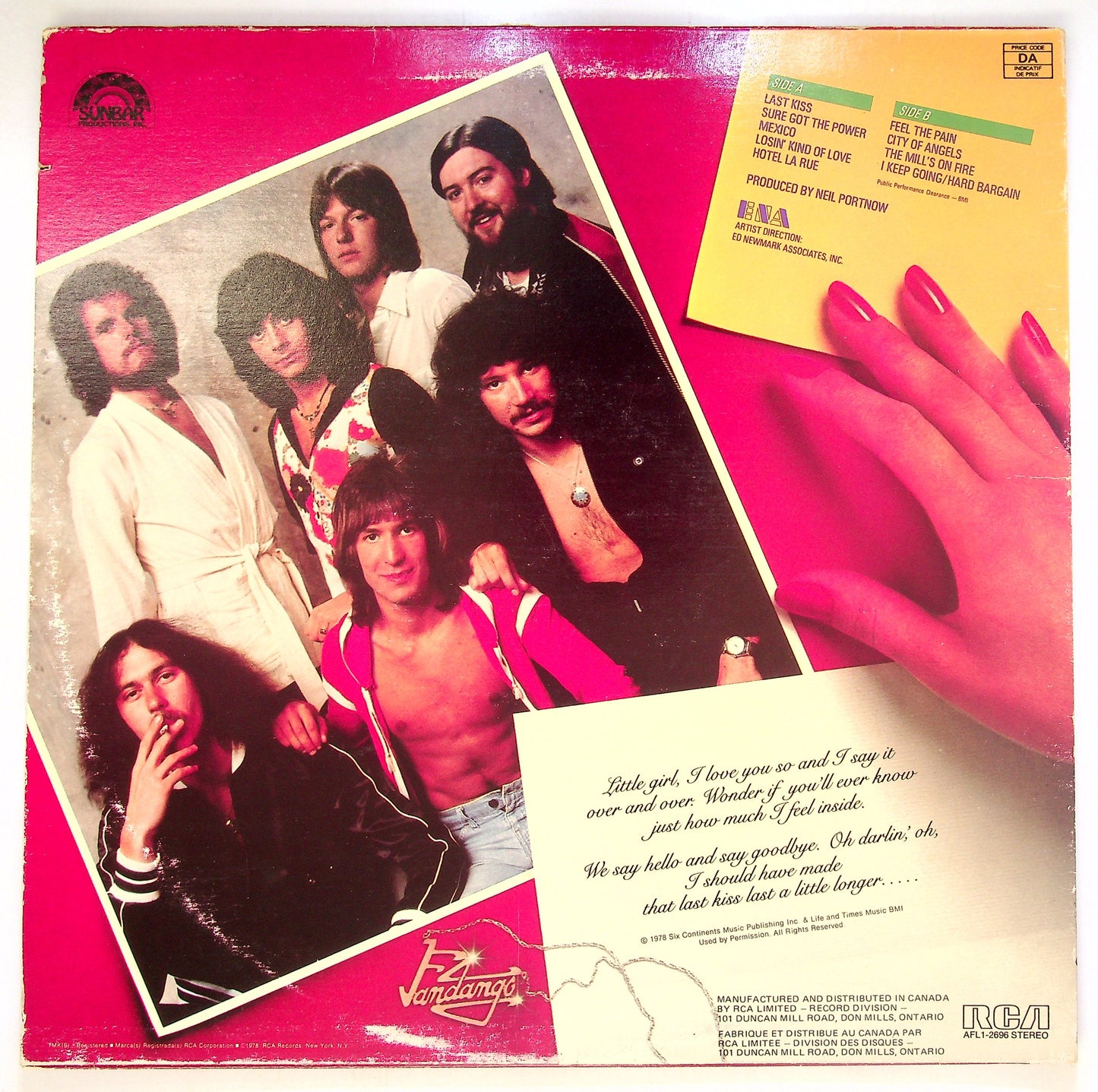 EBOND Fandango - Last Kiss Vinile V092035