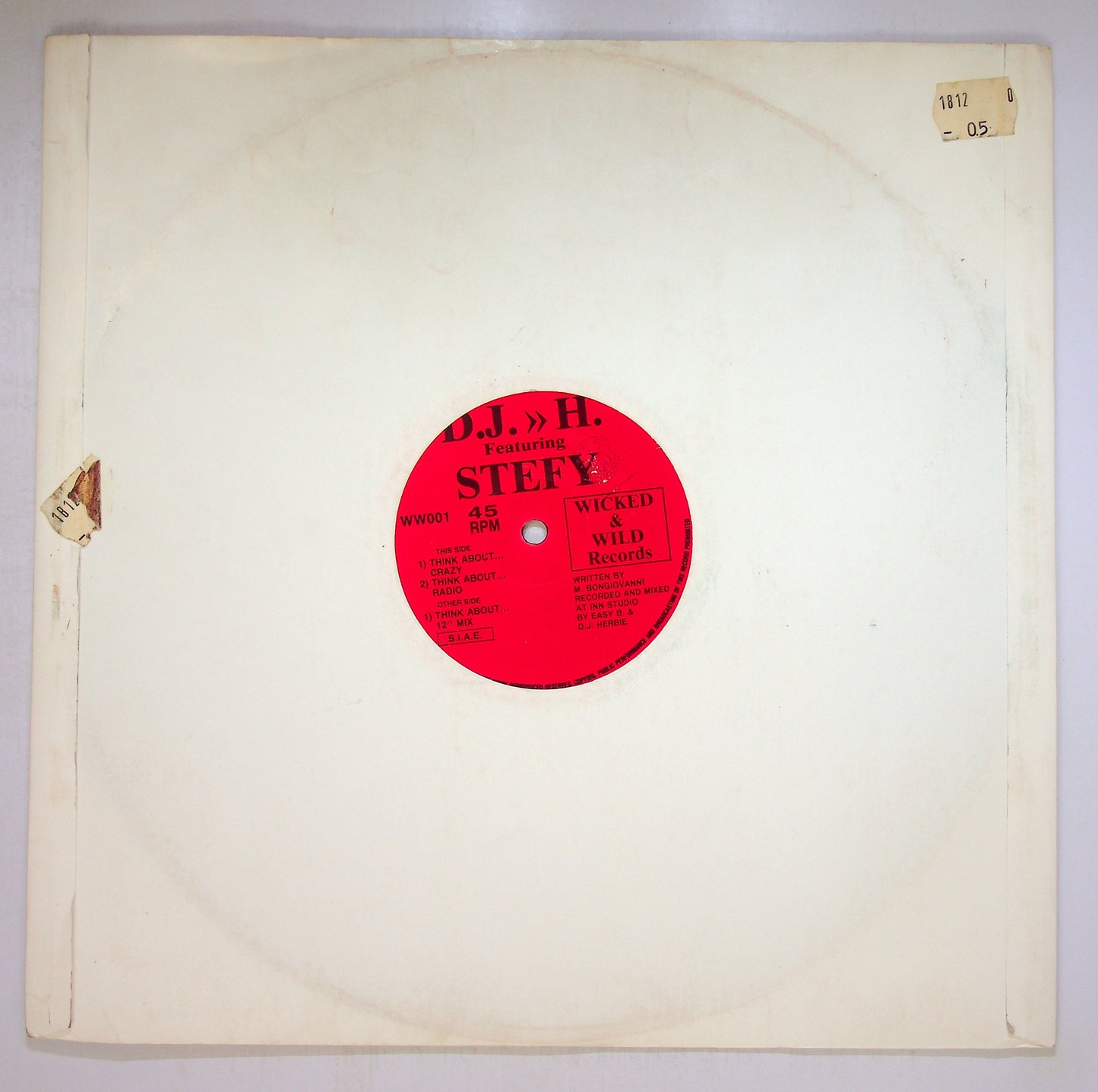 EBOND D.J. >> H. Featuring Stefy - Think About... Vinile V092083