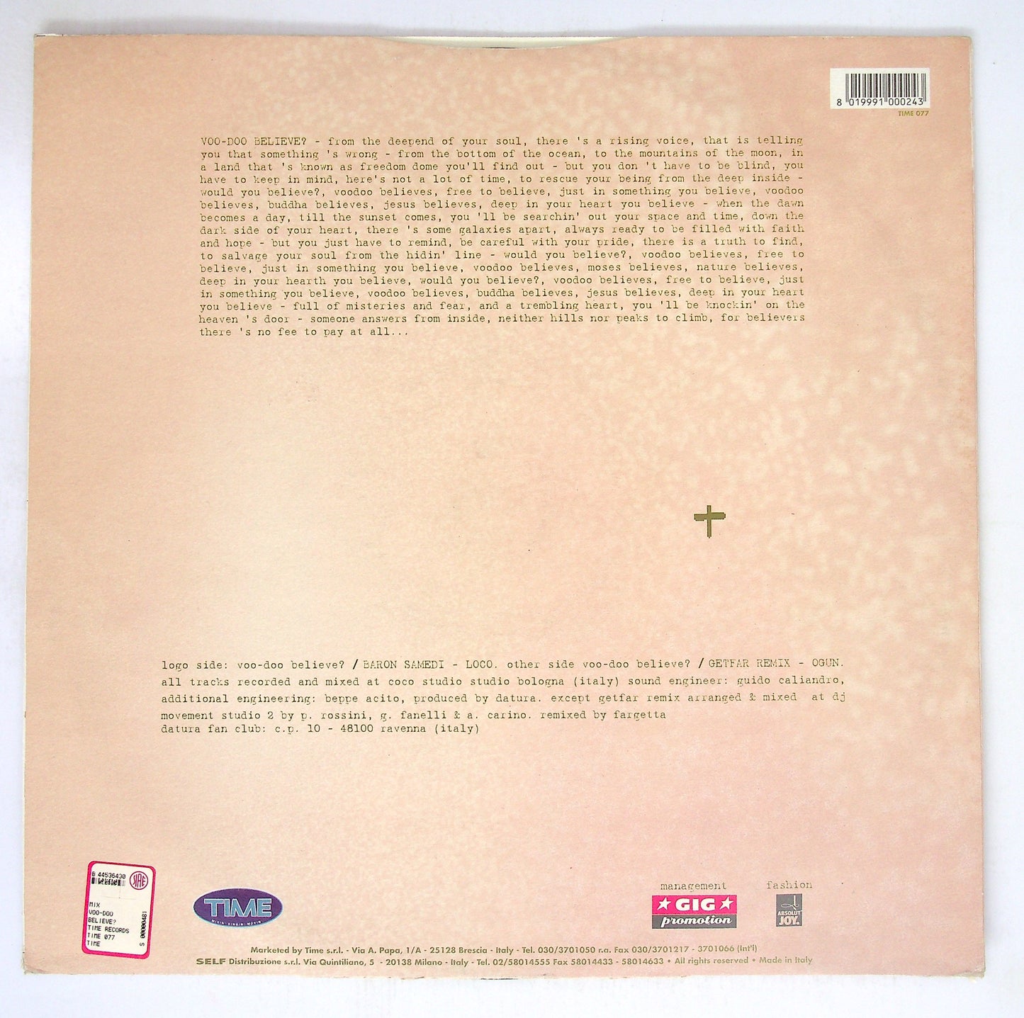 EBOND Datura - Voo-Doo Believe? Vinile V092136