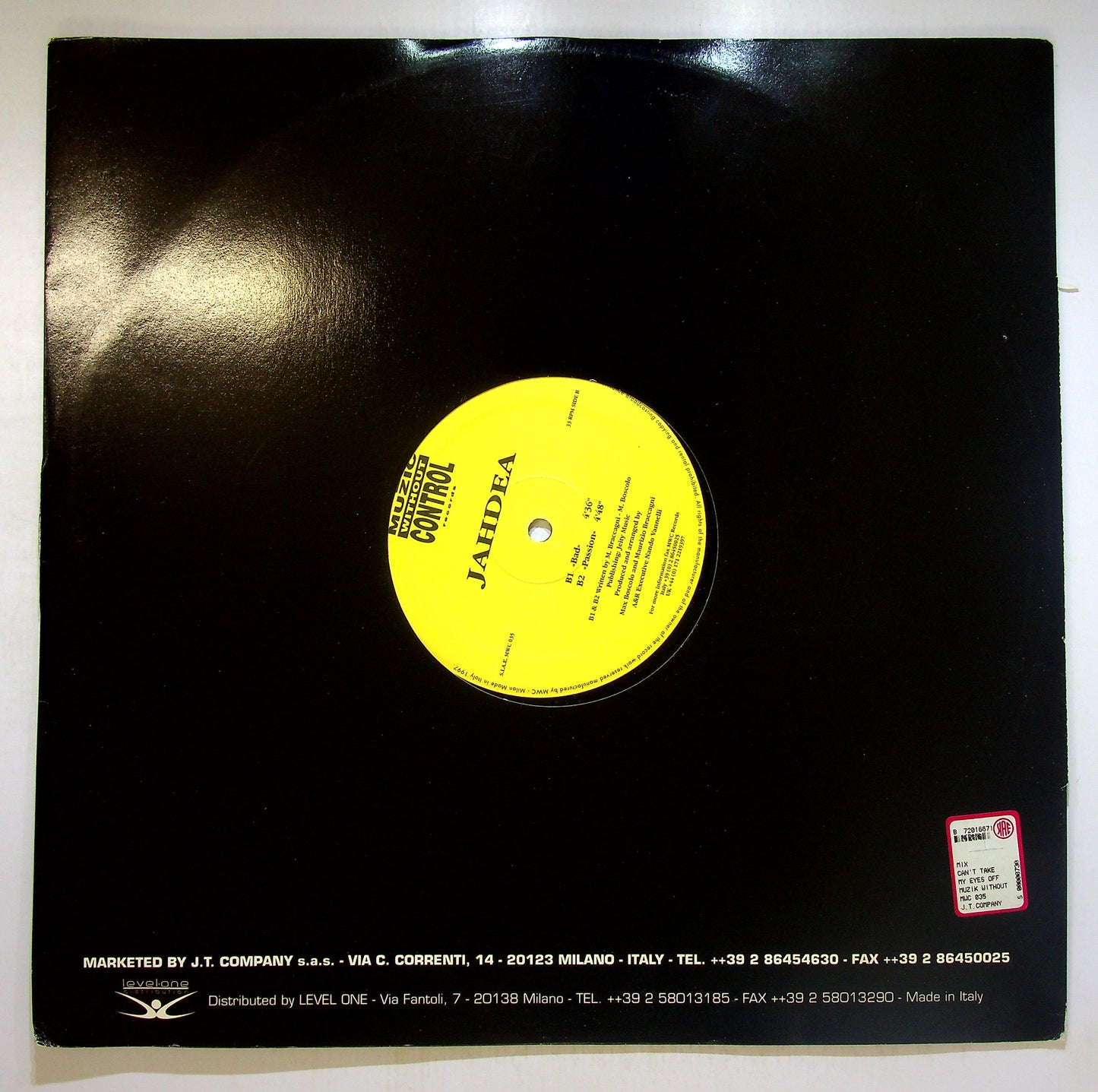 EBOND Jahdea - Can't Take My Eyes Off You Vinile V093058