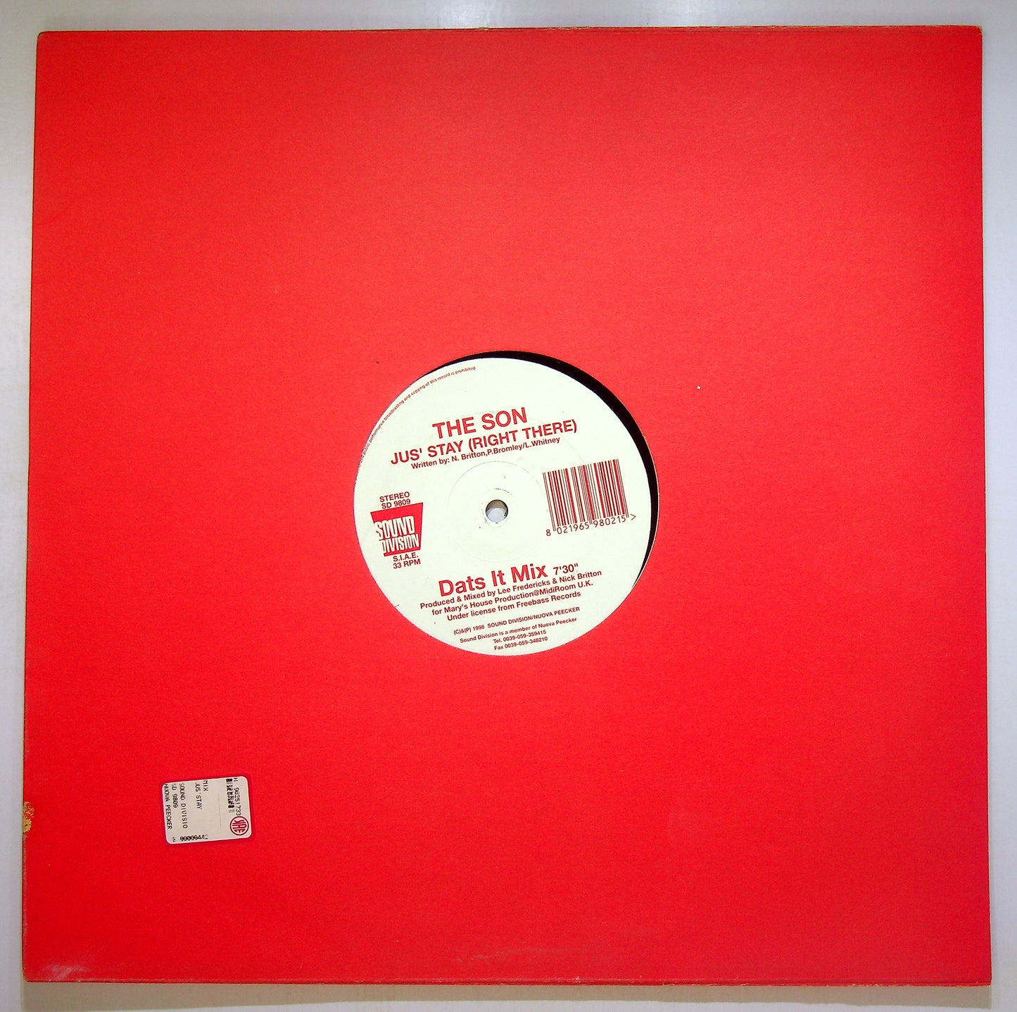 EBOND The Son - Jus' Stay (Right There) Vinile V093062