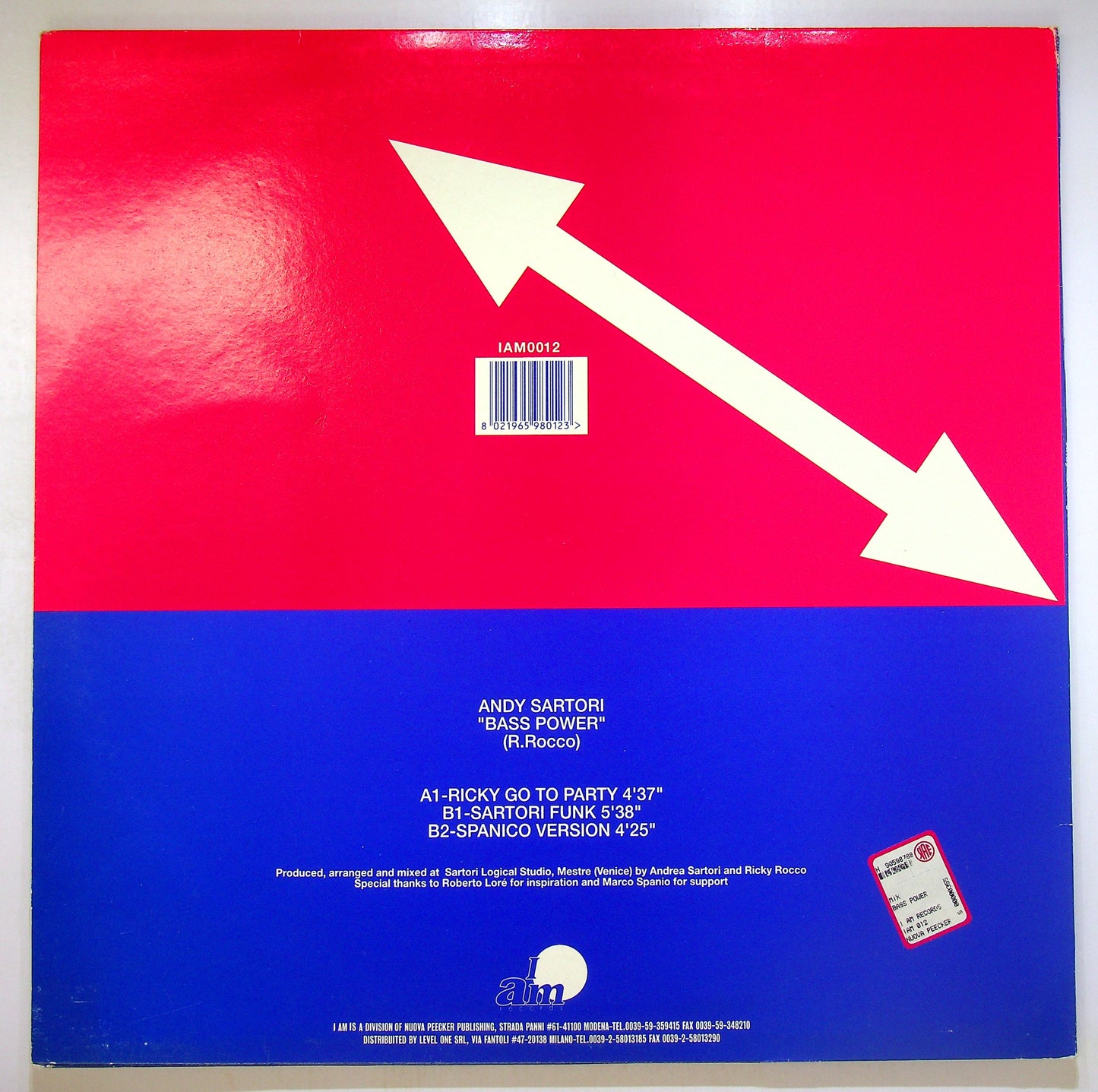 EBOND Andy Sartori - Bass Power Vinile V093063
