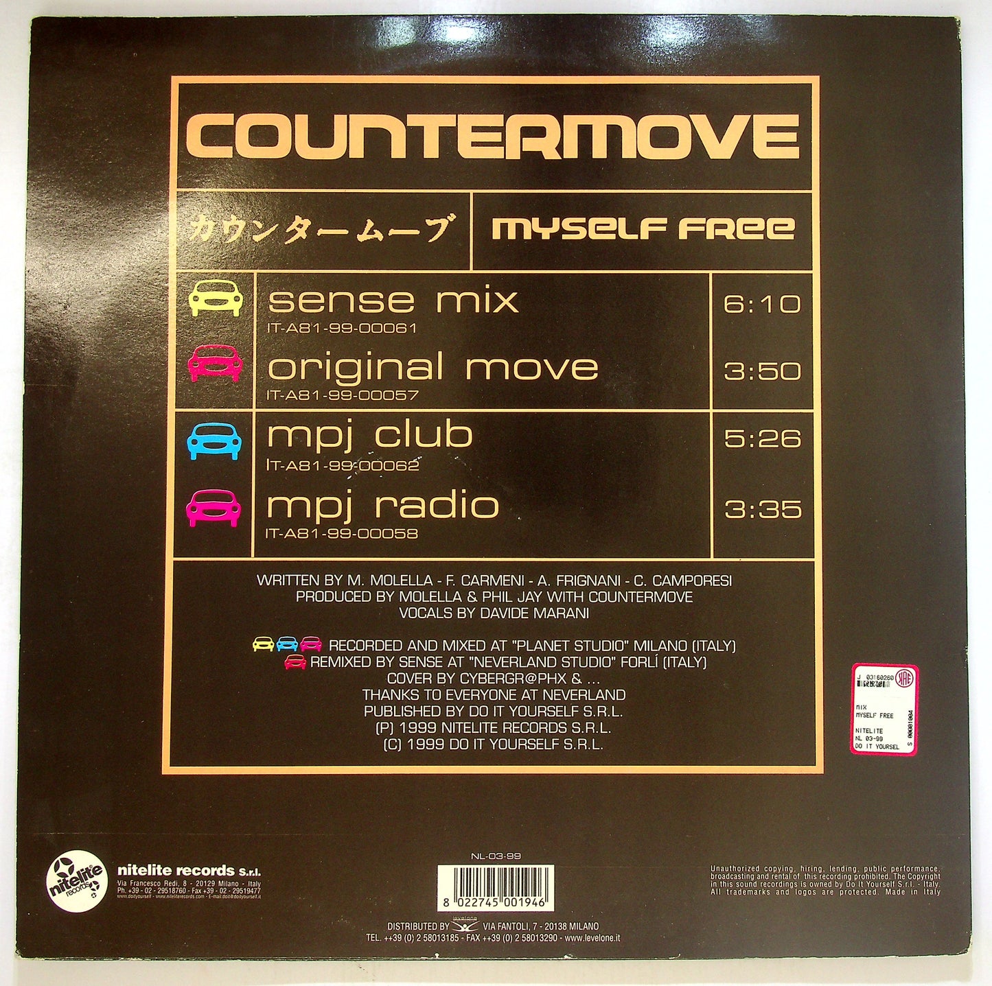 EBOND Countermove - Myself Free Vinile V093090