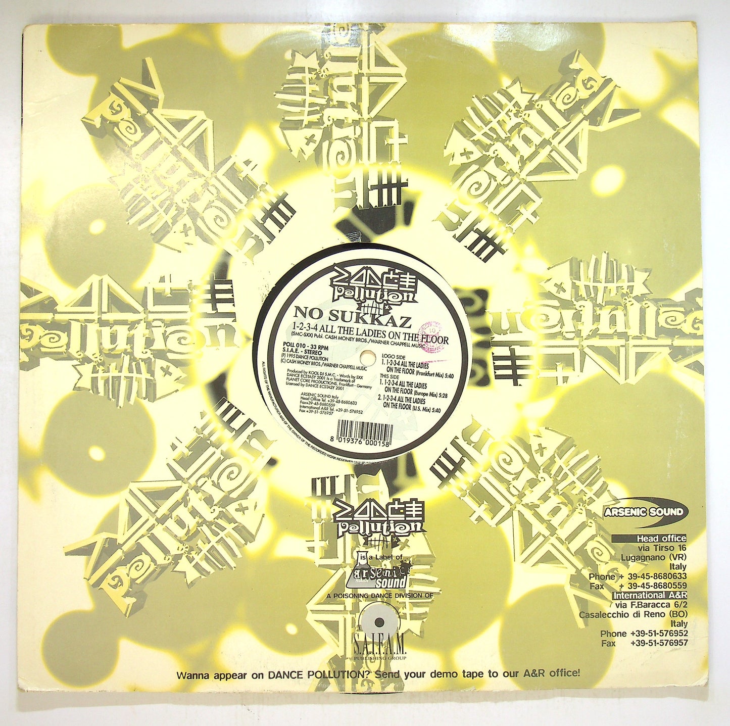 EBOND No Sukkaz - 1-2-3-4 All The Ladies On The Floor Vinile V093129