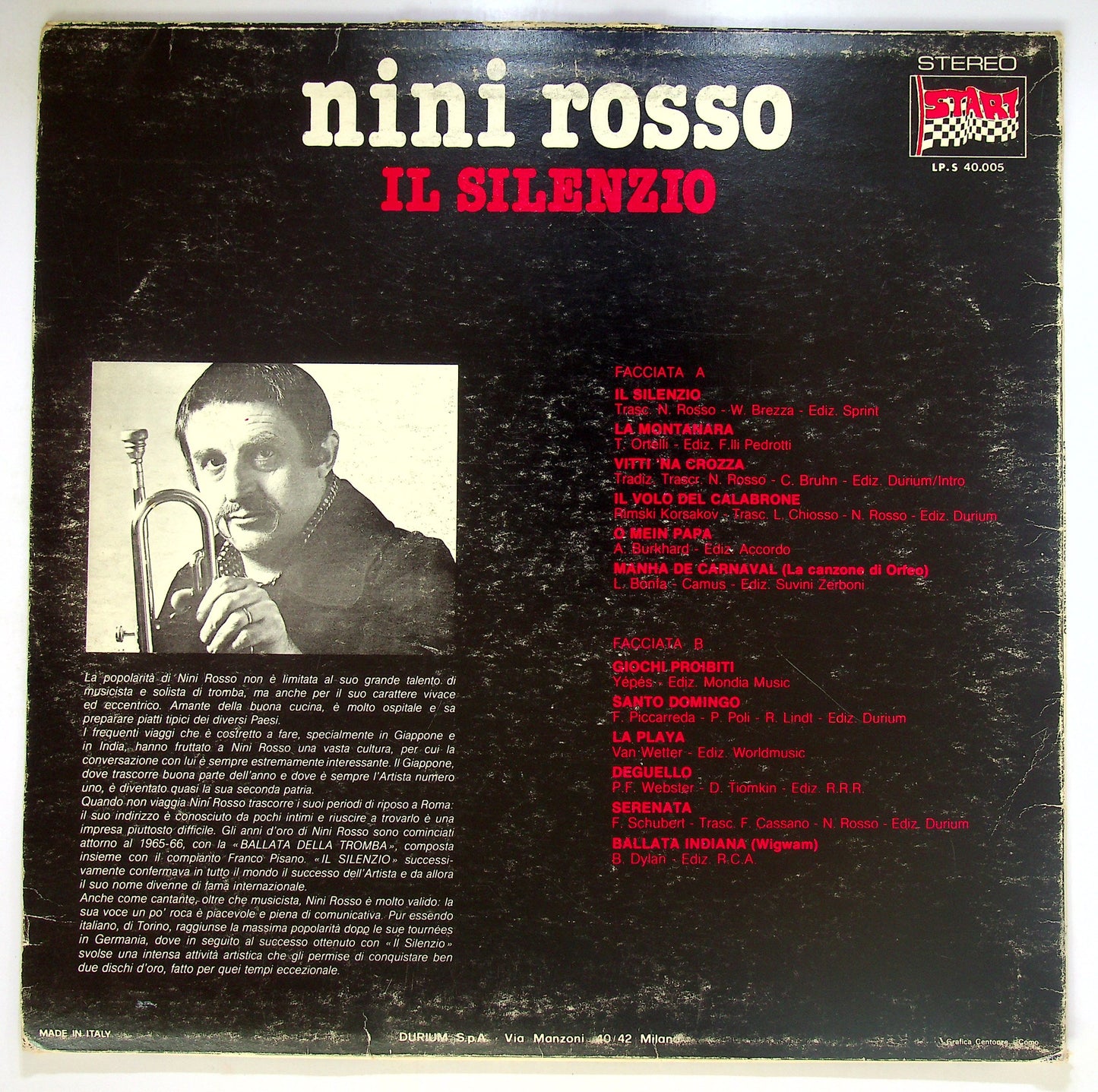 EBOND Nini Rosso - Il Silenzio Vinile V094130
