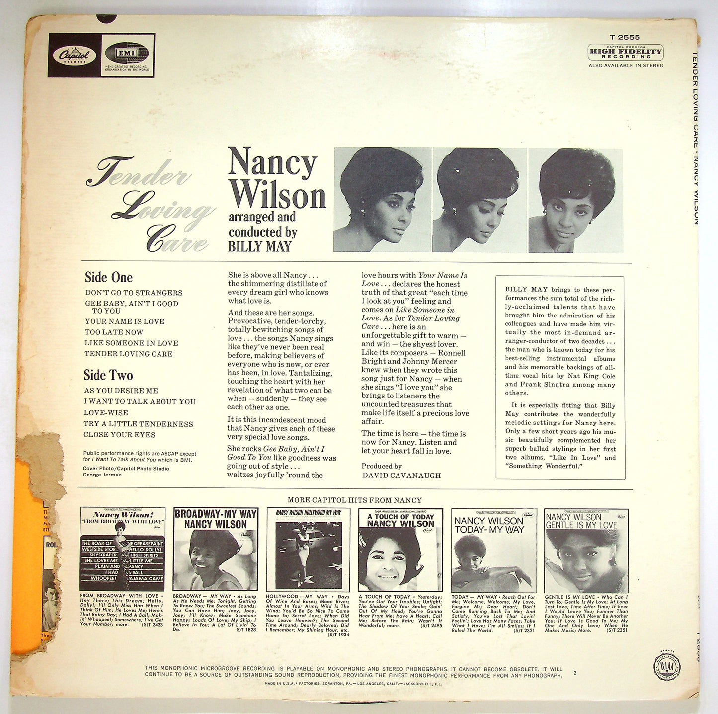 EBOND Nancy Wilson - Tender Loving Care Vinile V094143