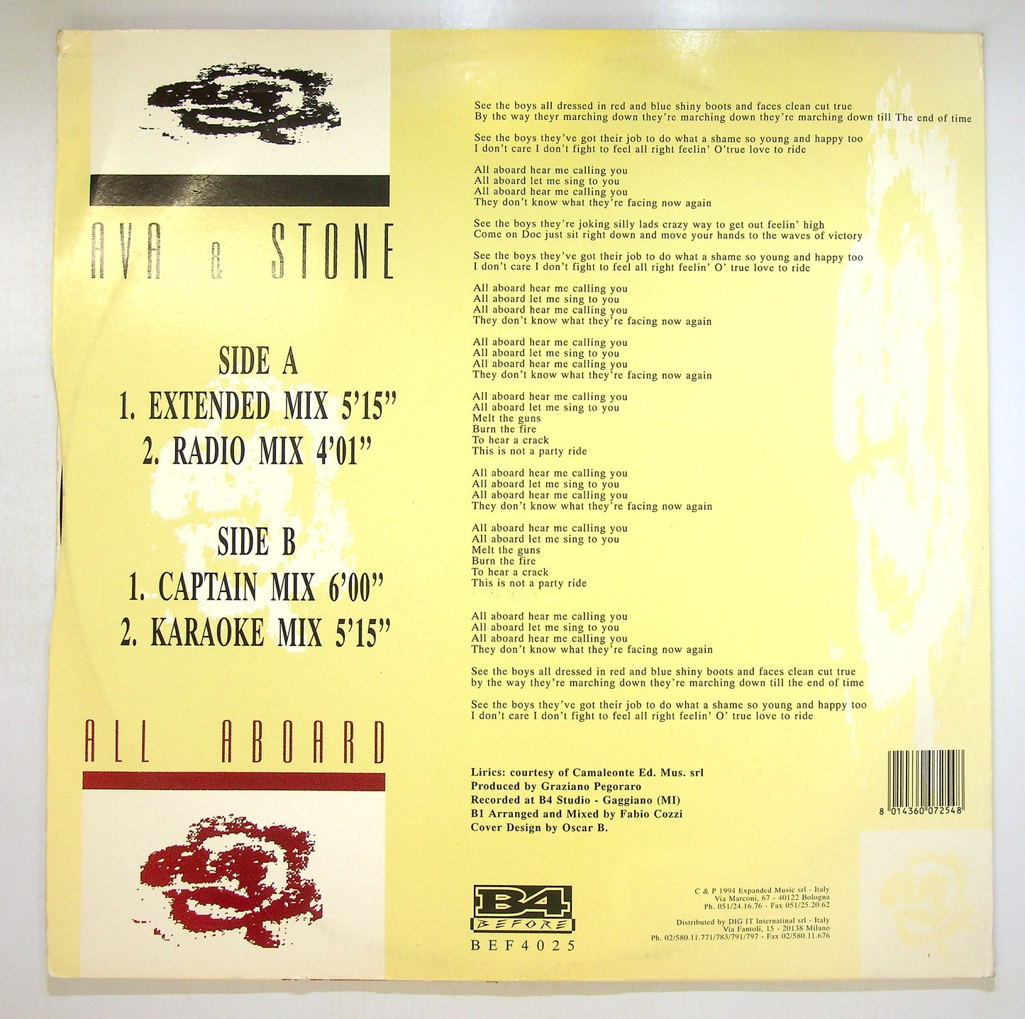 EBOND Ava & Stone - All Aboard Vinile V095068