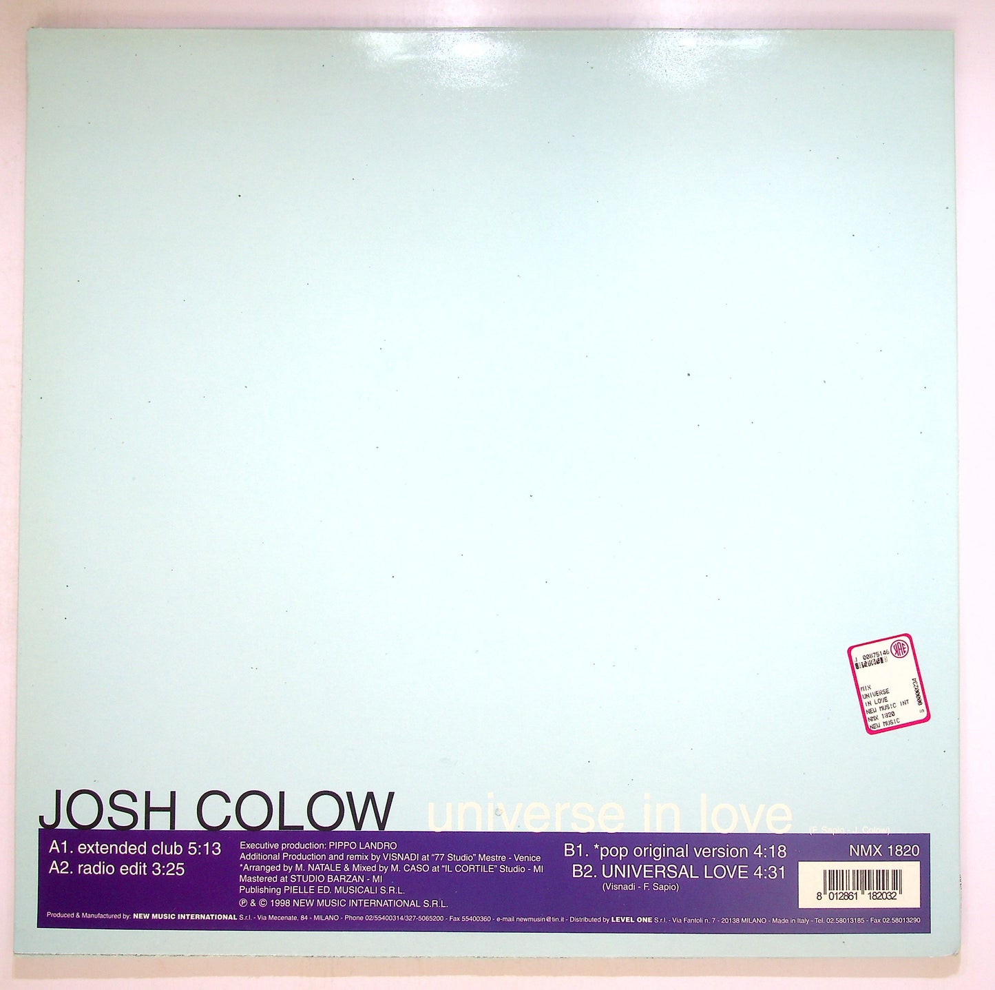 EBOND Josh Colow - Universe In Love Vinile V095109