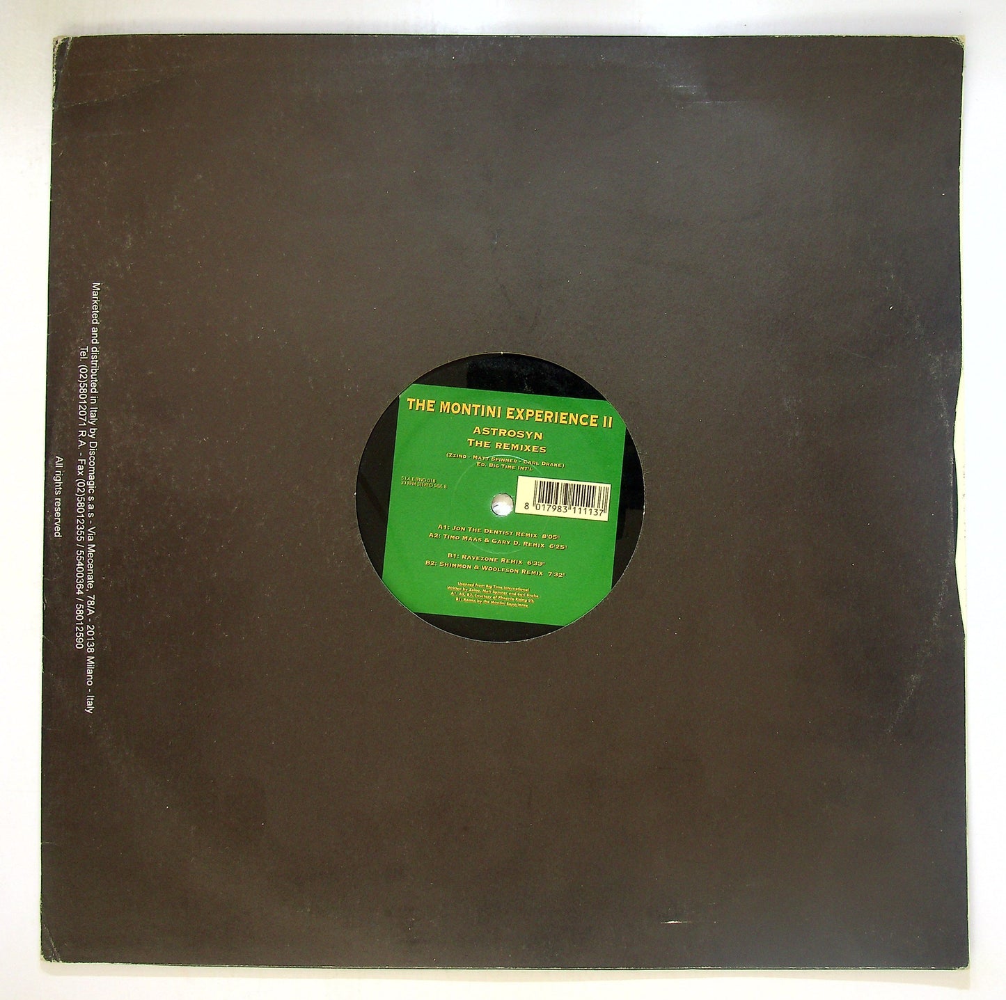 EBOND The Montini Experience - Astrosyn (The Remixes) Vinile V096012