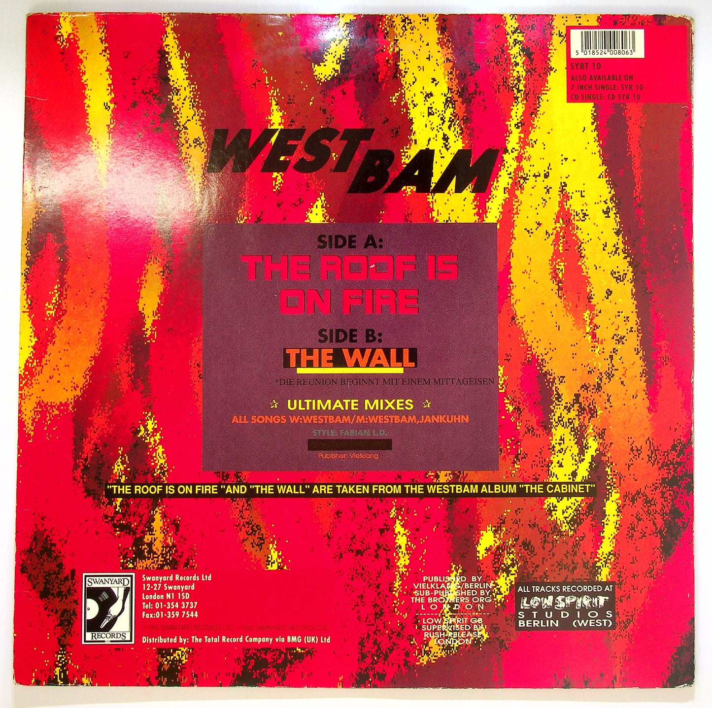 EBOND WestBam - The Roof Is On Fire! (Ultimate Mix) Vinile V096126