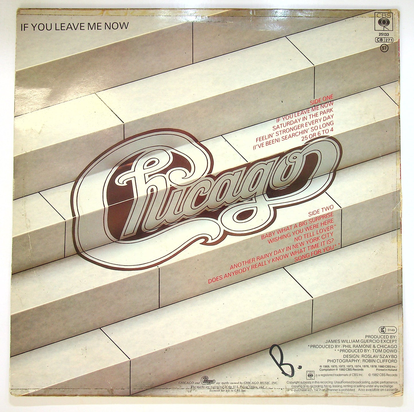 EBOND Chicago - If You Leave Me Now Vinile V097094