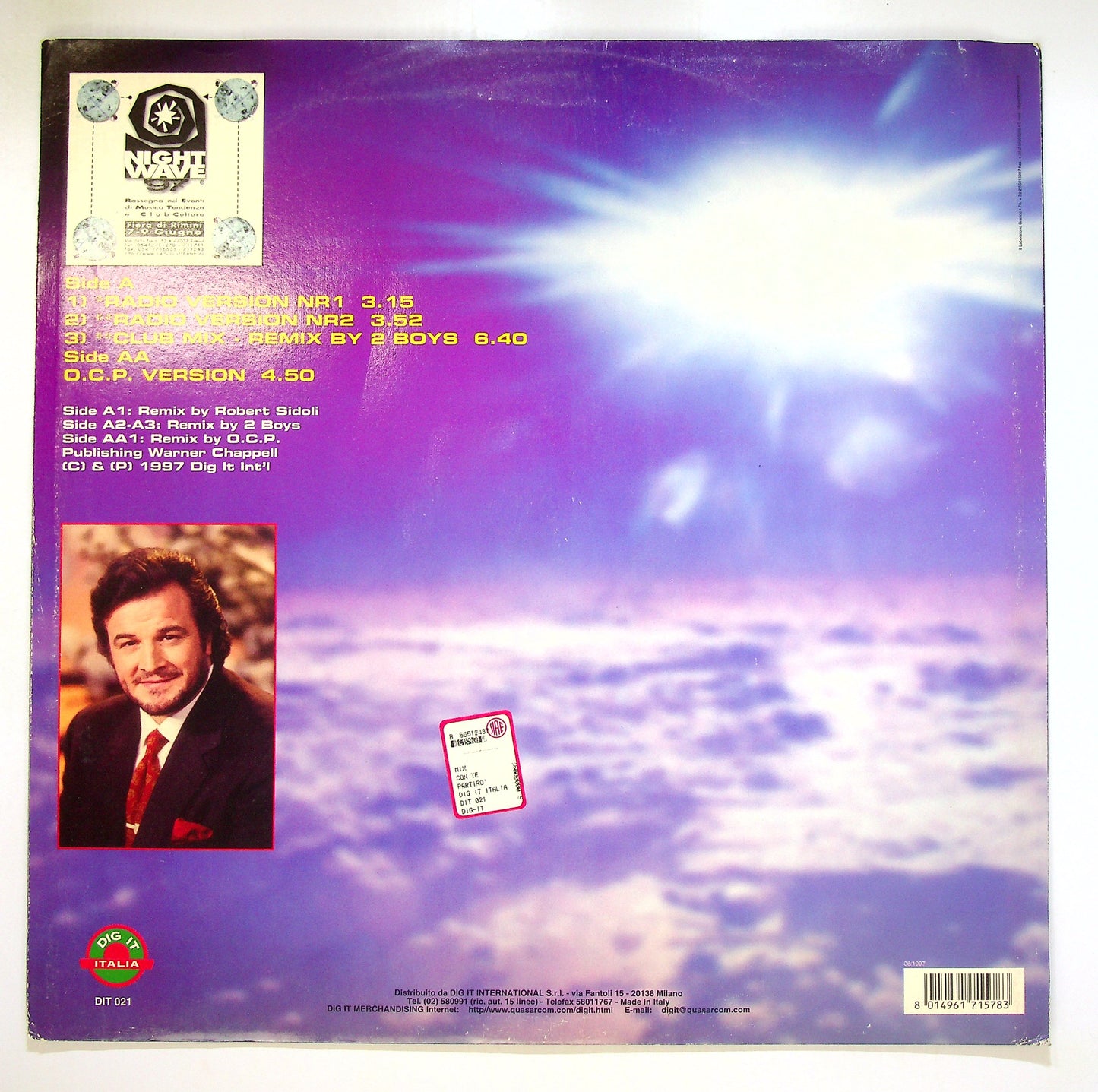 EBOND Pietro Ballo - Con Te Partiro' Vinile V098034