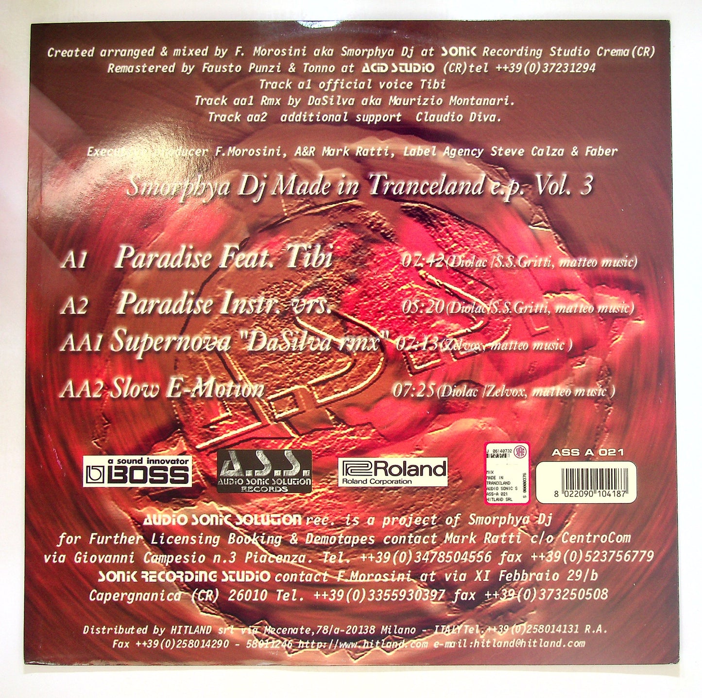 EBOND Smorphya DJ - Made In Tranceland E.P. Vol. 3 Vinile V098050