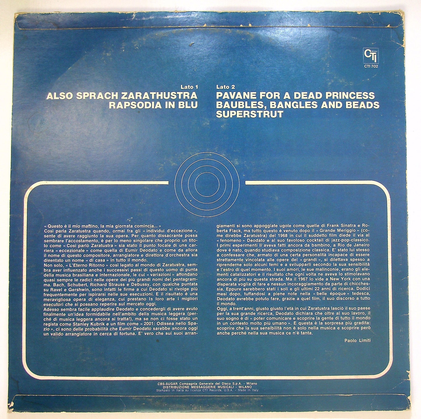 EBOND Deodato - Il Meglio Di Deodato Vinile V098125