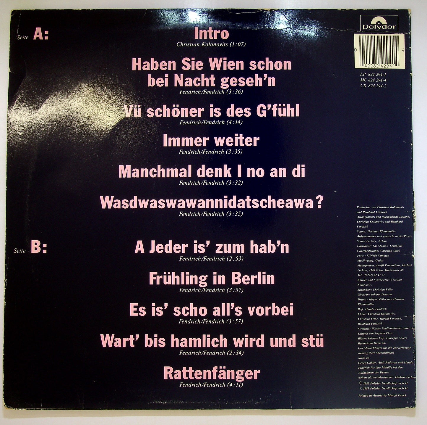 EBOND Rainhard Fendrich - Wien Bei Nacht Vinile V099050