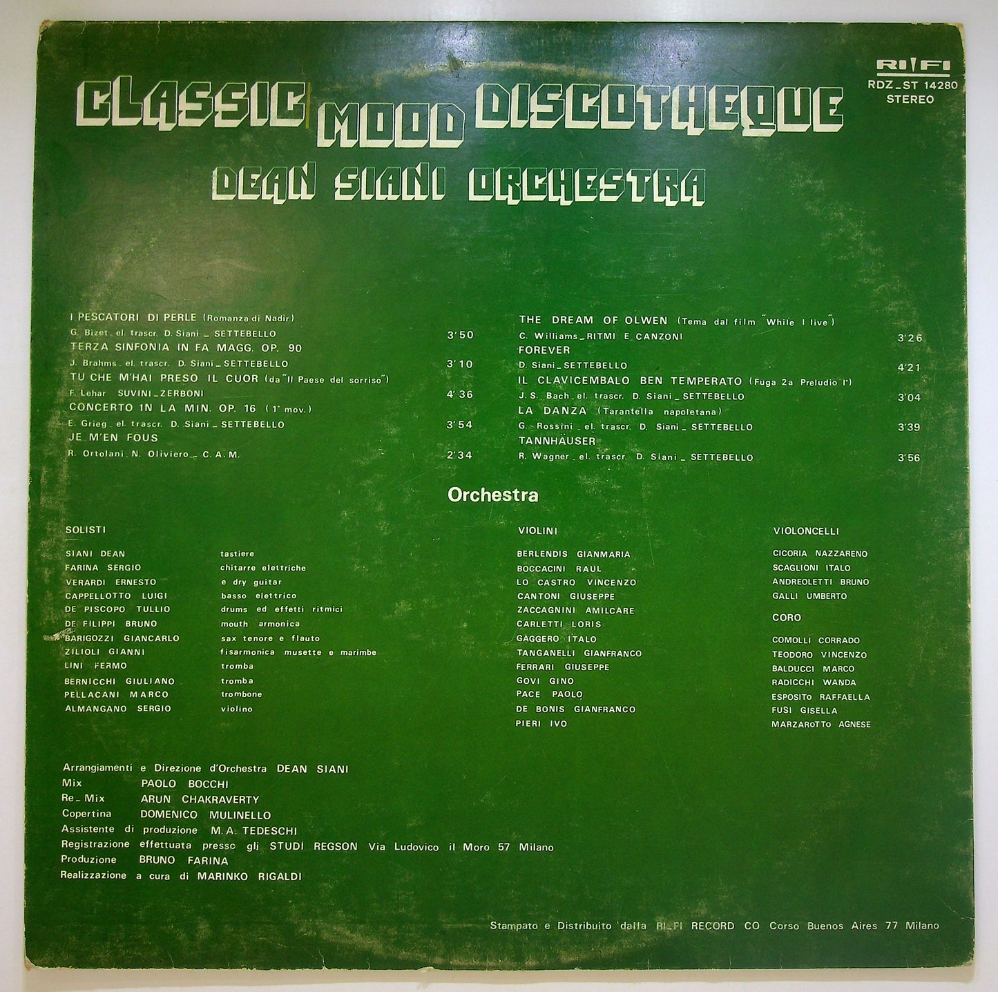 EBOND Dean Siani Orchestra - Classic Mood Discotheque Vinile V099051