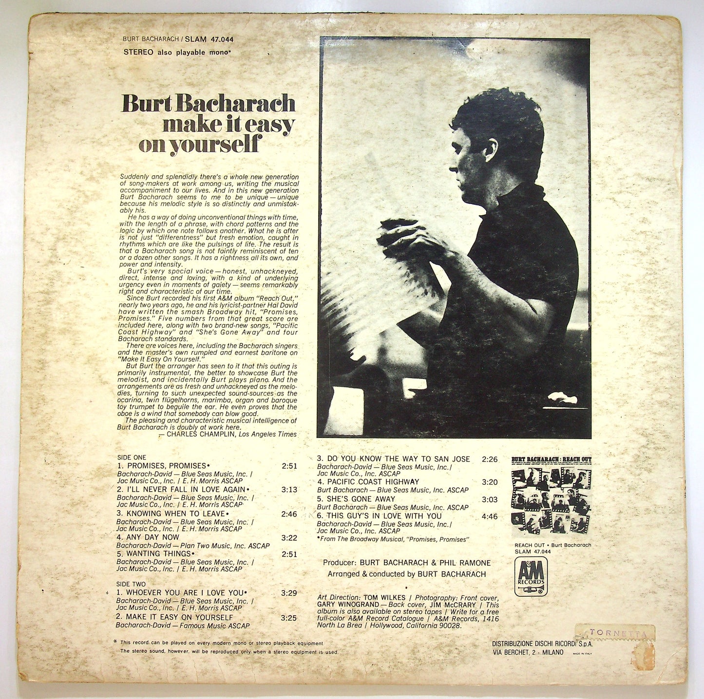 EBOND Burt Bacharach - Make It Easy On Yourself Vinile V099065