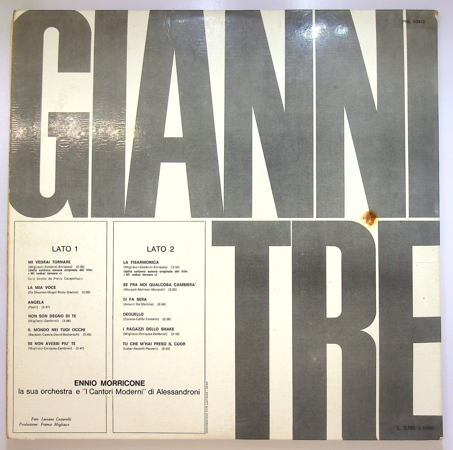 EBOND Gianni Morandi - Gianni Tre Vinile V099068