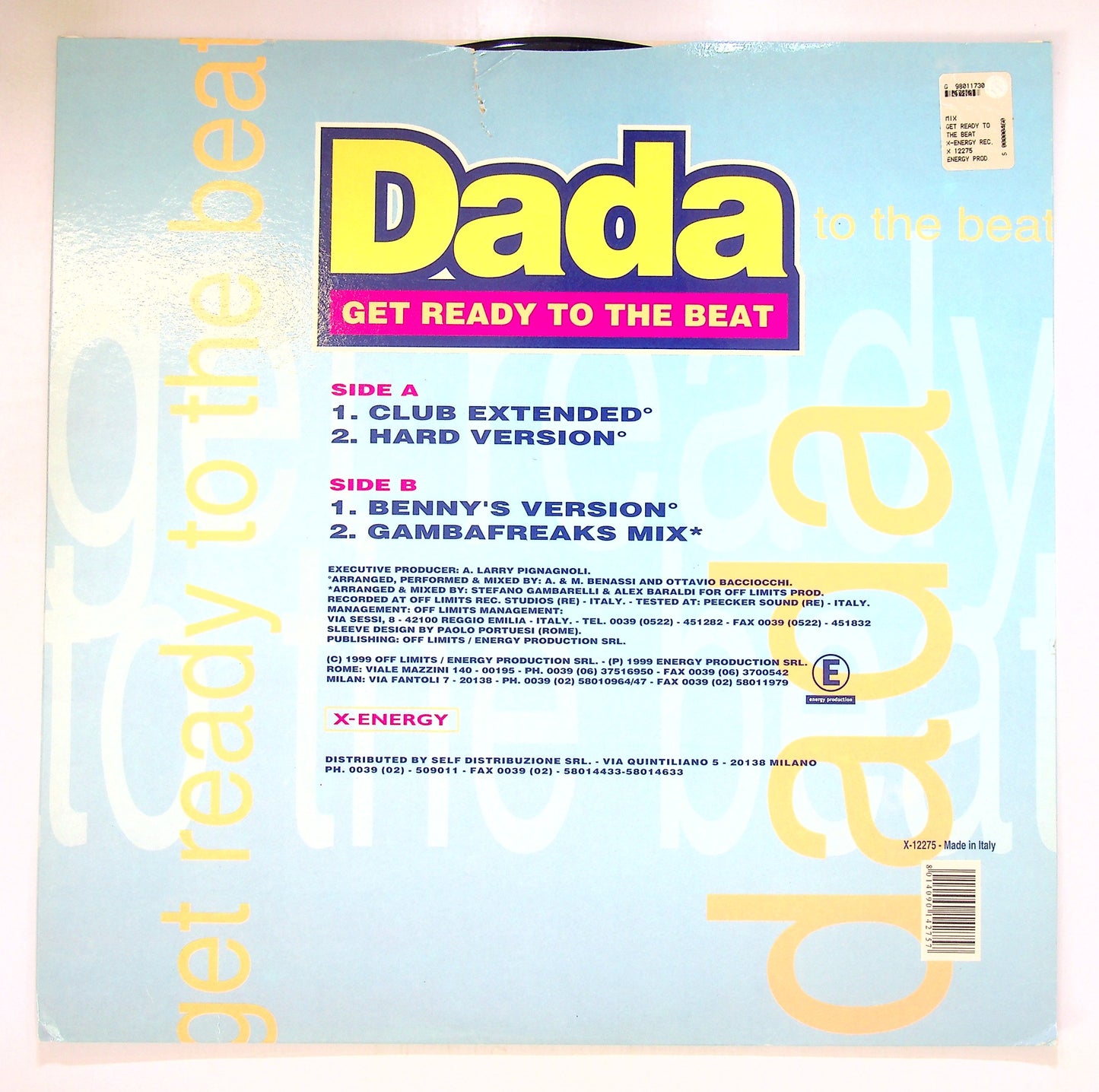 EBOND Dada - Get Ready To The Beat Vinile V099079